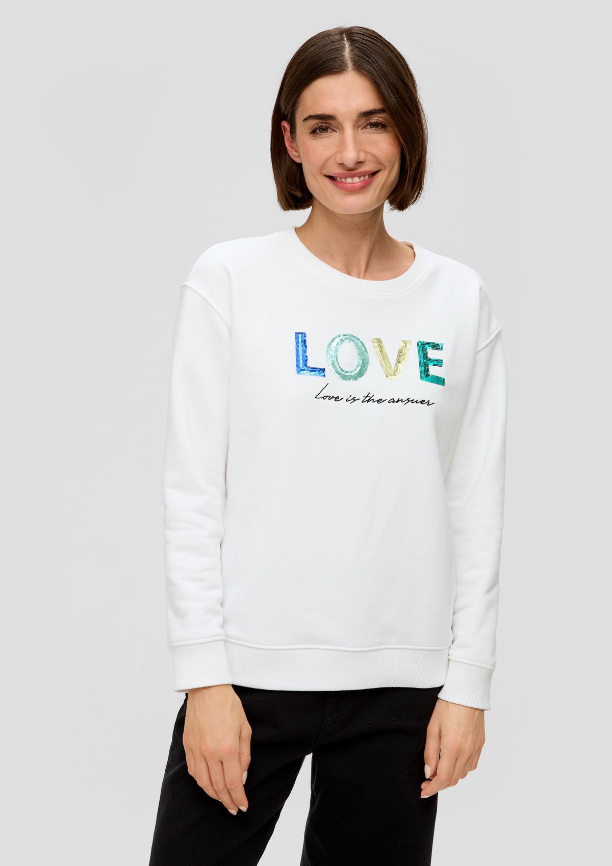 s.Oliver Sweatshirt with sequin embroidery