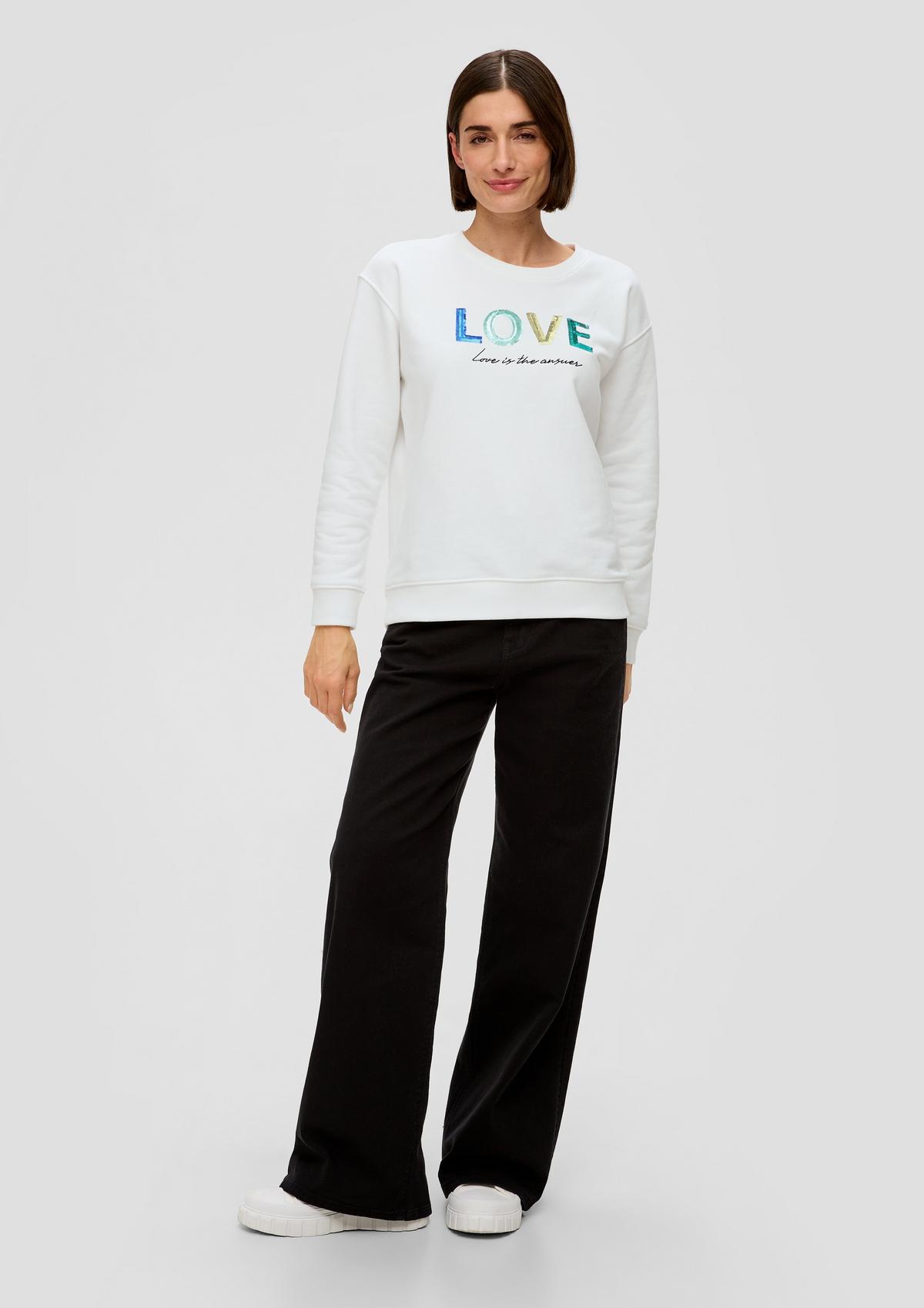 s.Oliver Sweatshirt with sequin embroidery
