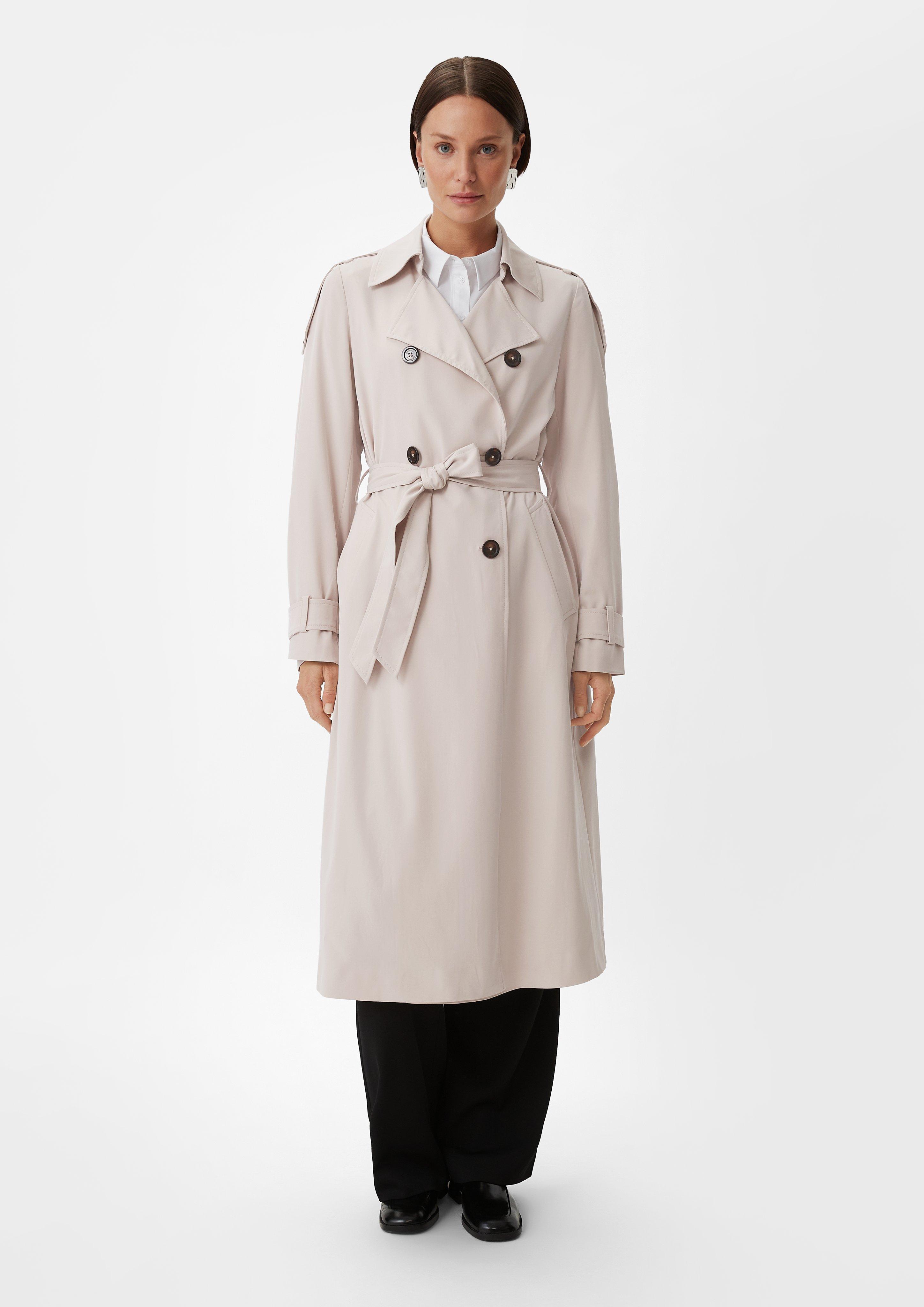 3550077 Beige Wide Collar Coat