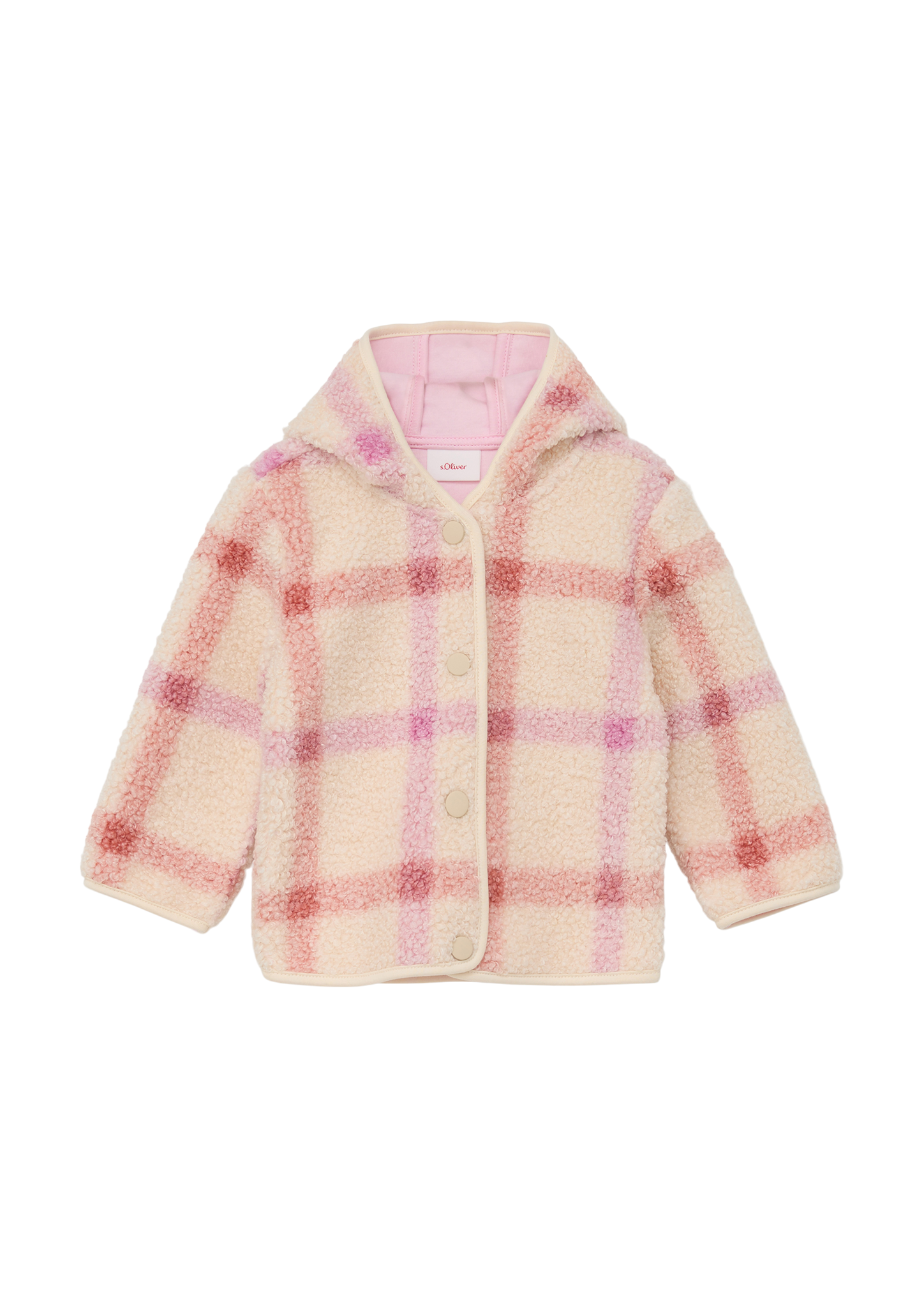 s.Oliver - Jacke aus Teddy-Plüsch, Babys, beige|pink