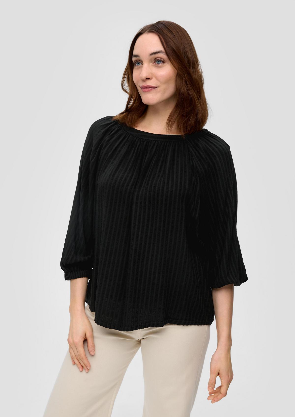 s.Oliver Flowing blouse with a stripe pattern