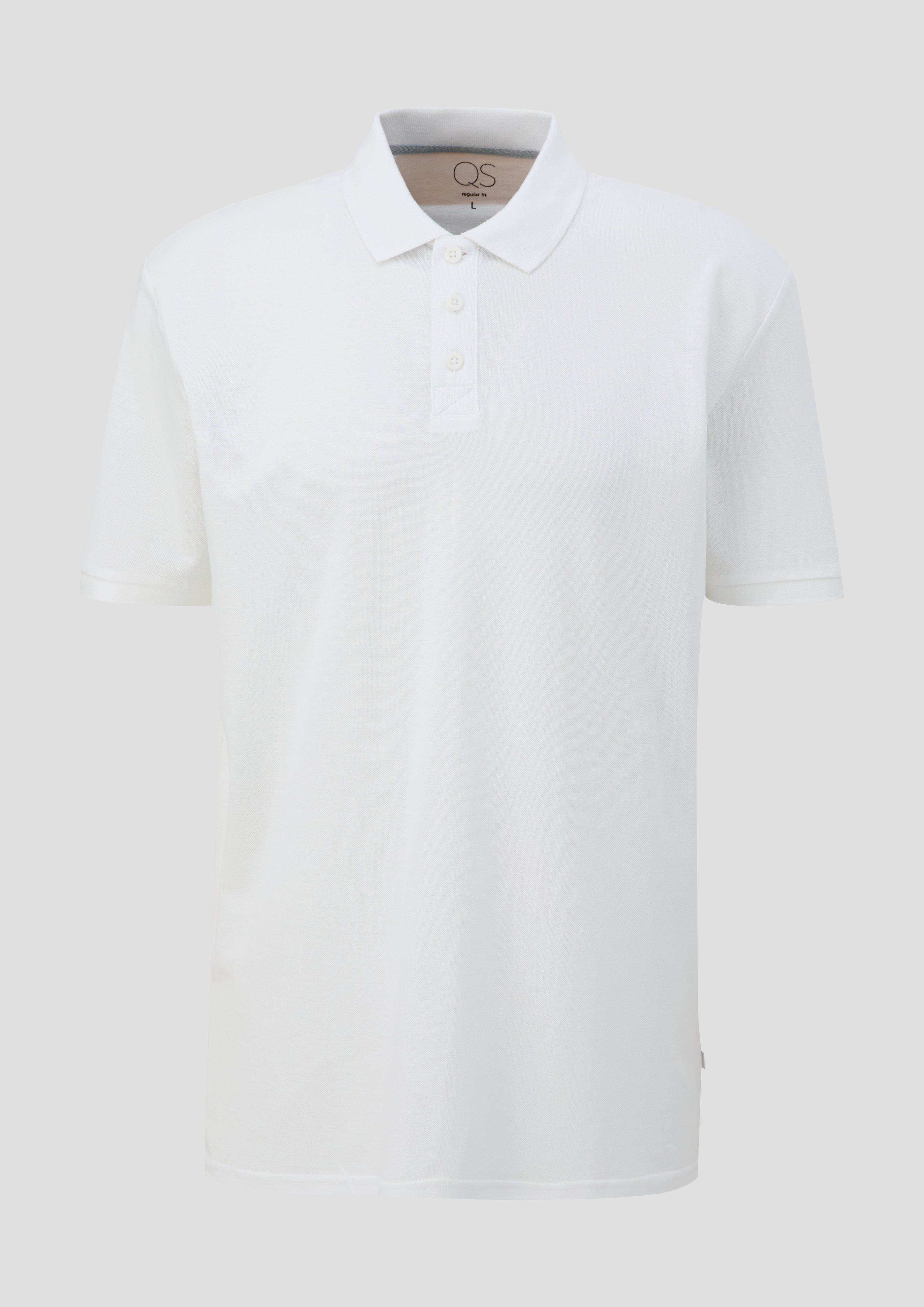 QS - Poloshirt mit Piquéstruktur, Herren, weiß