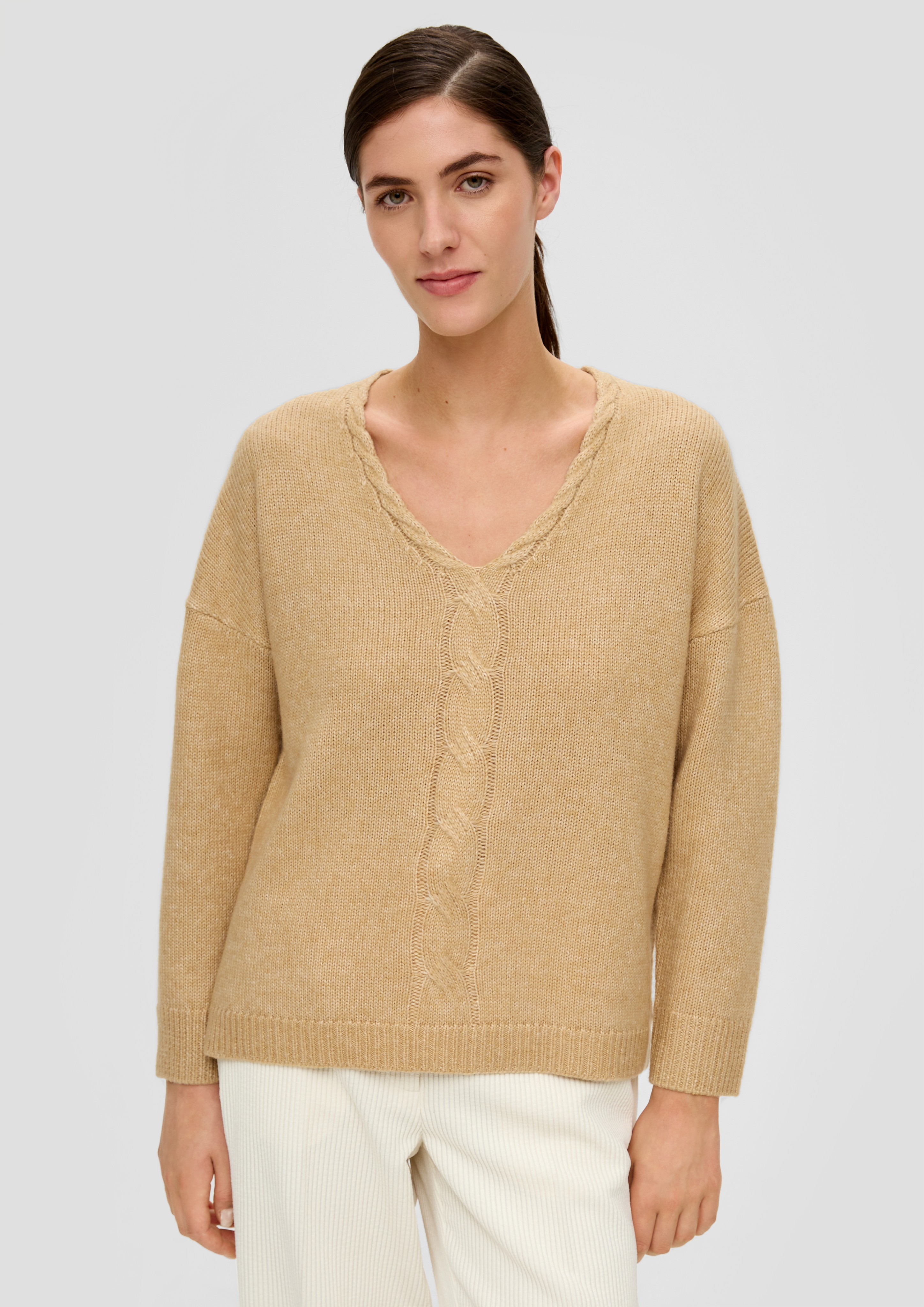 S.Oliver Strickpullover mit V-Ausschnitt