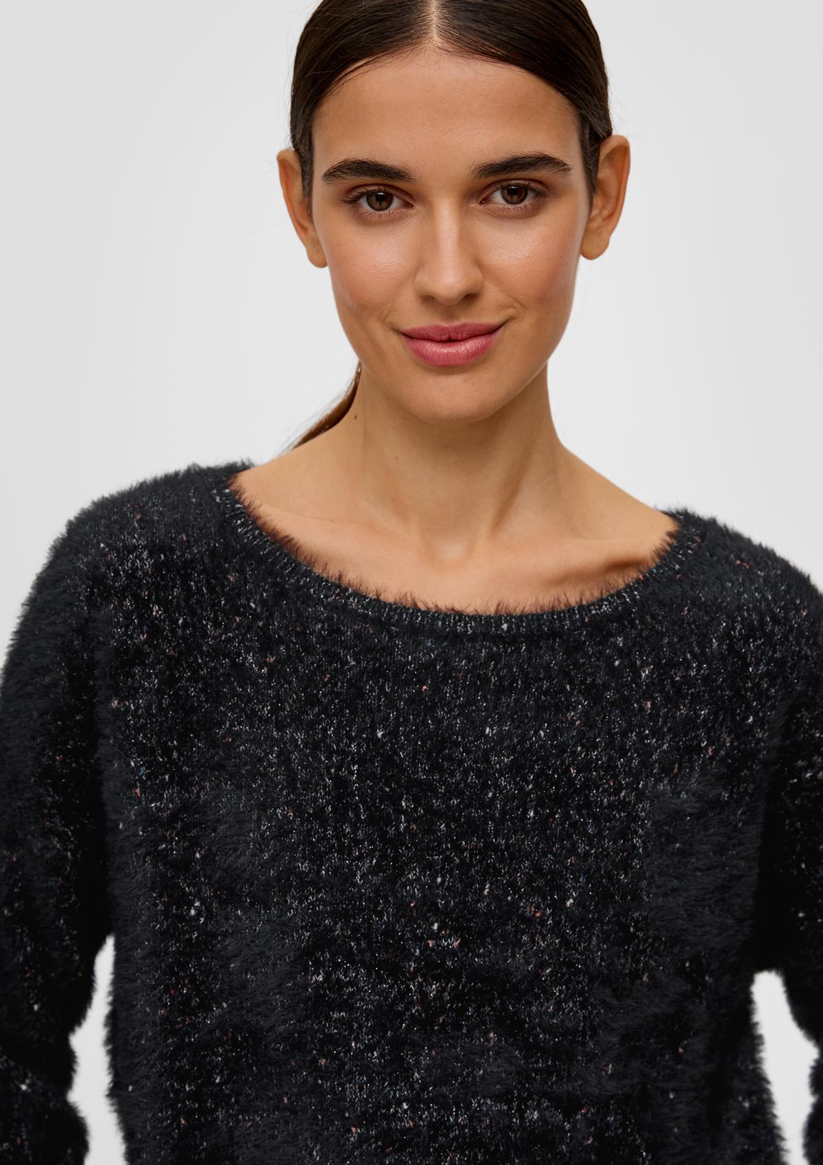 s.Oliver Knitted jumper with metallic yarn