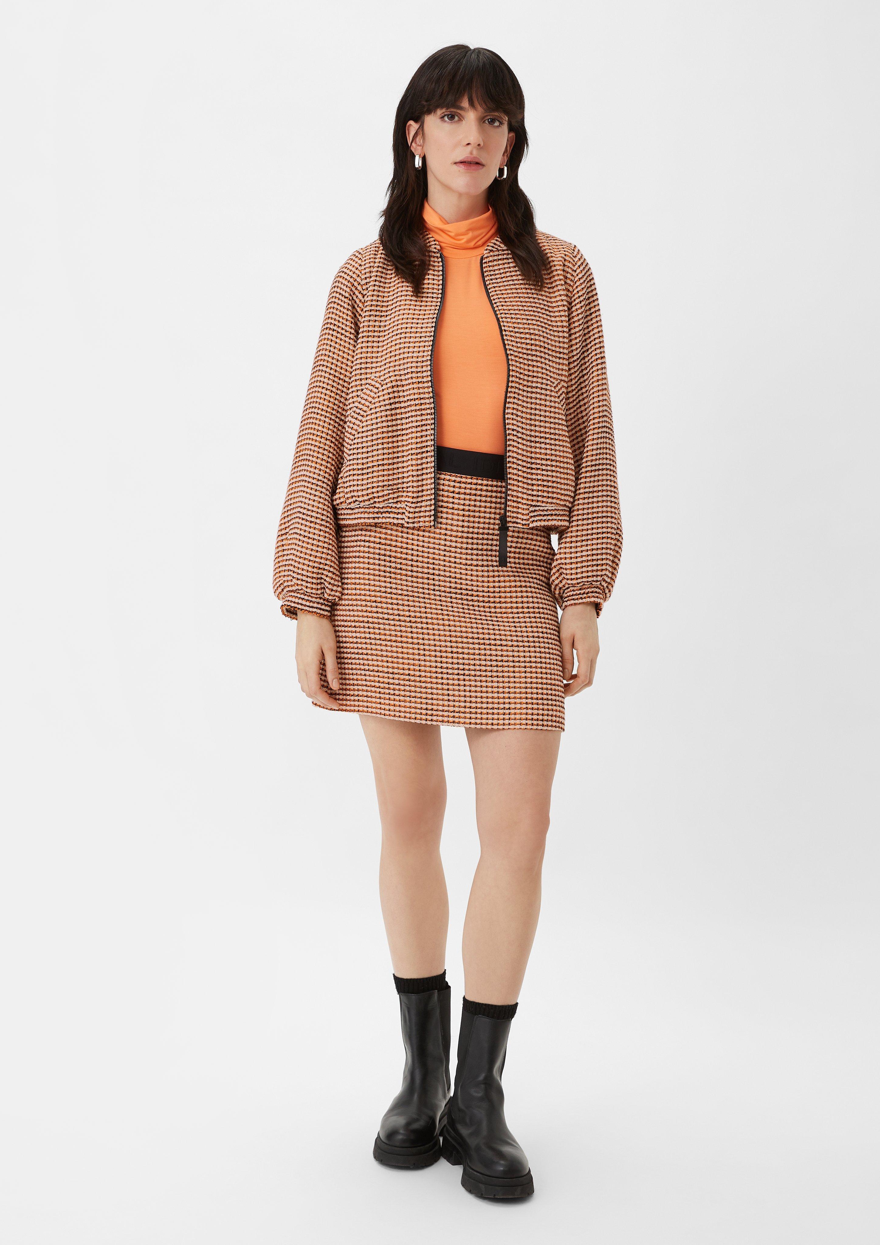 Oversized chunky knit jumper made of blended cotton - orange Oversized chunky knit jumper made of blended cotton - orange