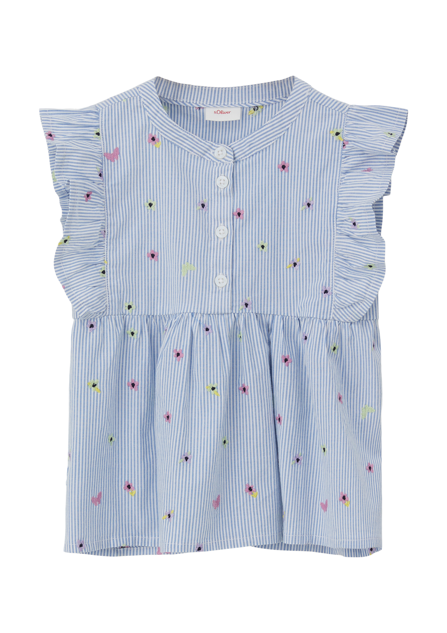 s.Oliver - Shirtbluse mit Rundhalsausschnitt, Kinder, blau