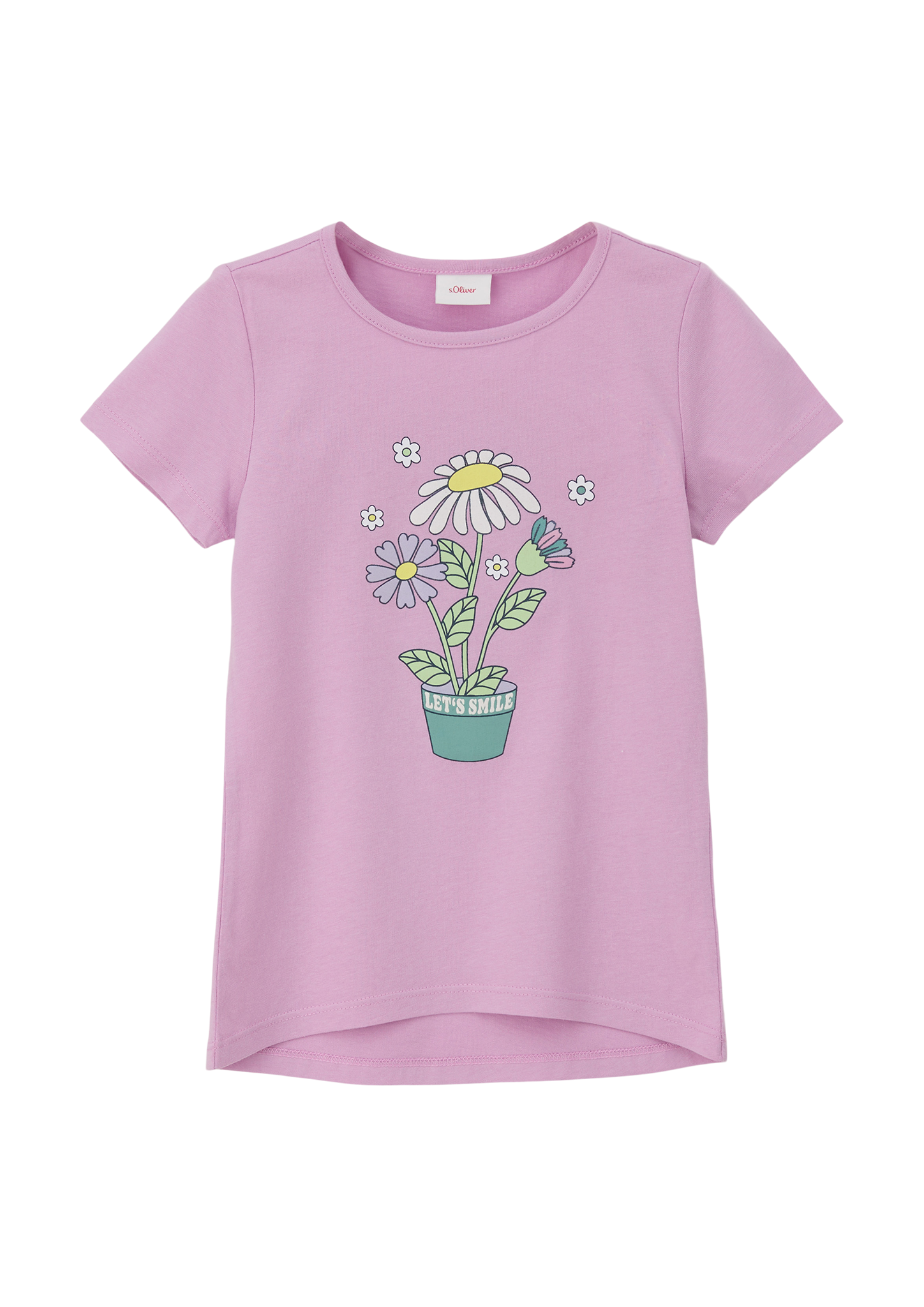 s.Oliver - T-Shirt mit Frontprint, Kinder, Rosa