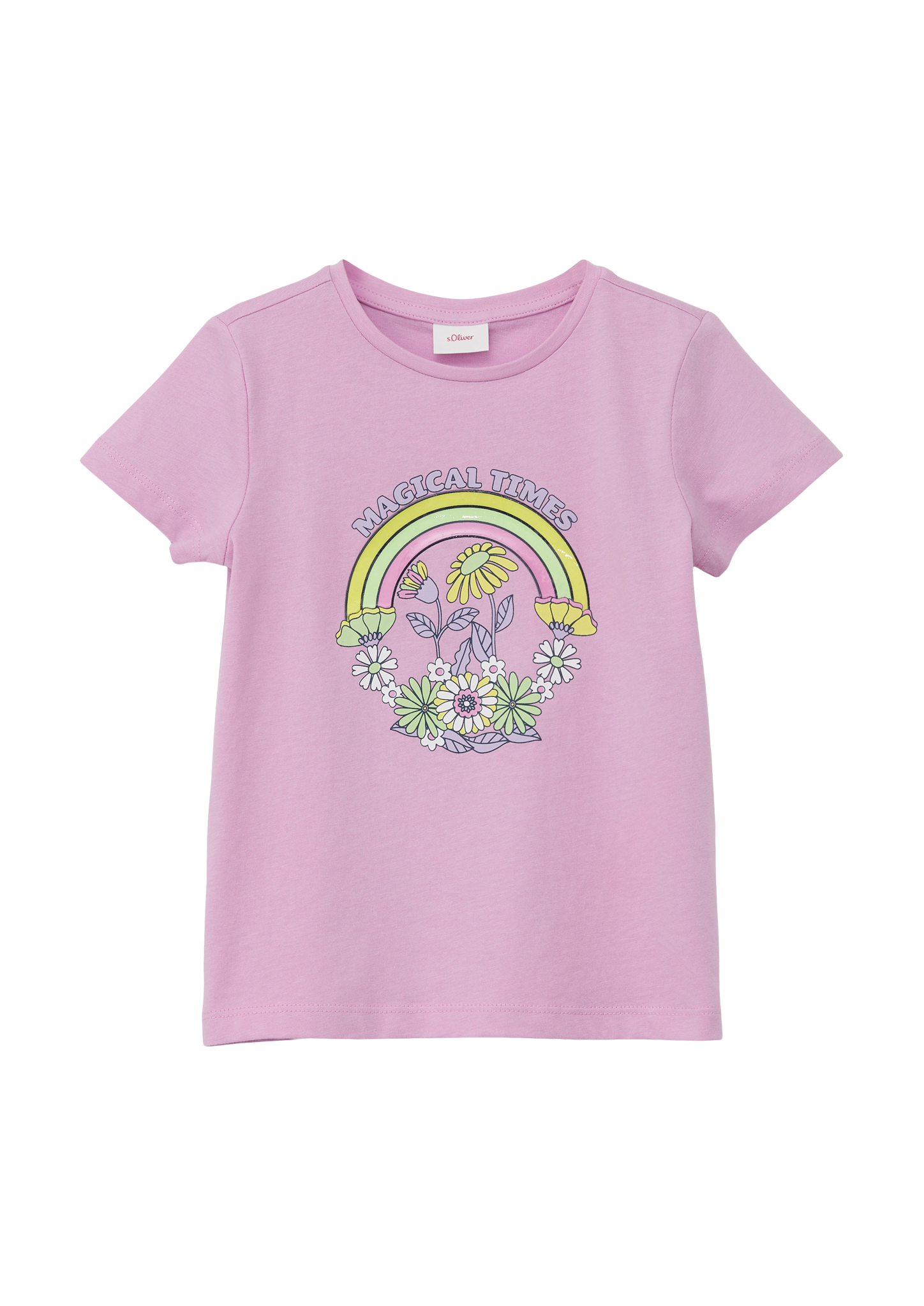 s.Oliver - T-Shirt mit Frontprint, Kinder, Rosa