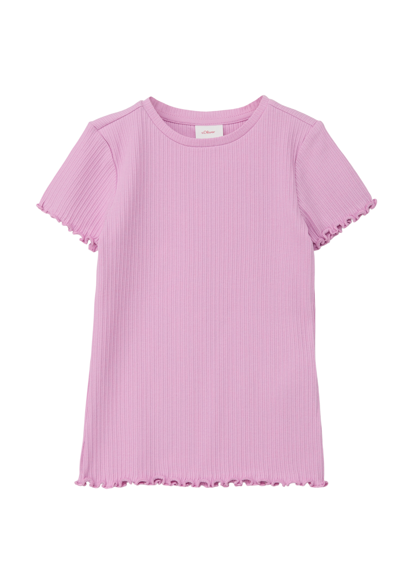 s.Oliver - T-Shirt mit Rippstruktur, Kinder, Rosa