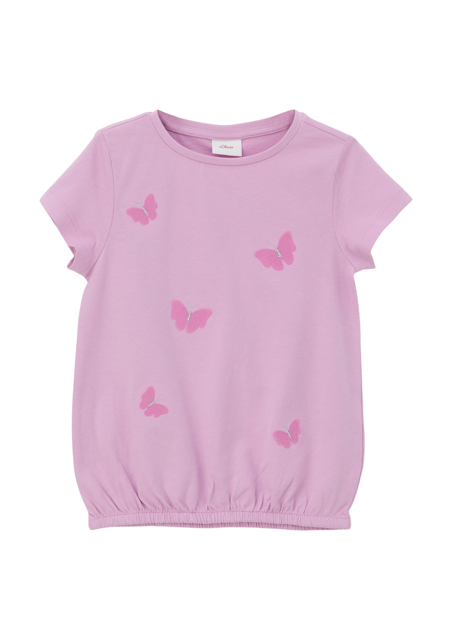 s.Oliver - T-Shirt mit Rundhalsausschnitt, Kinder, Rosa