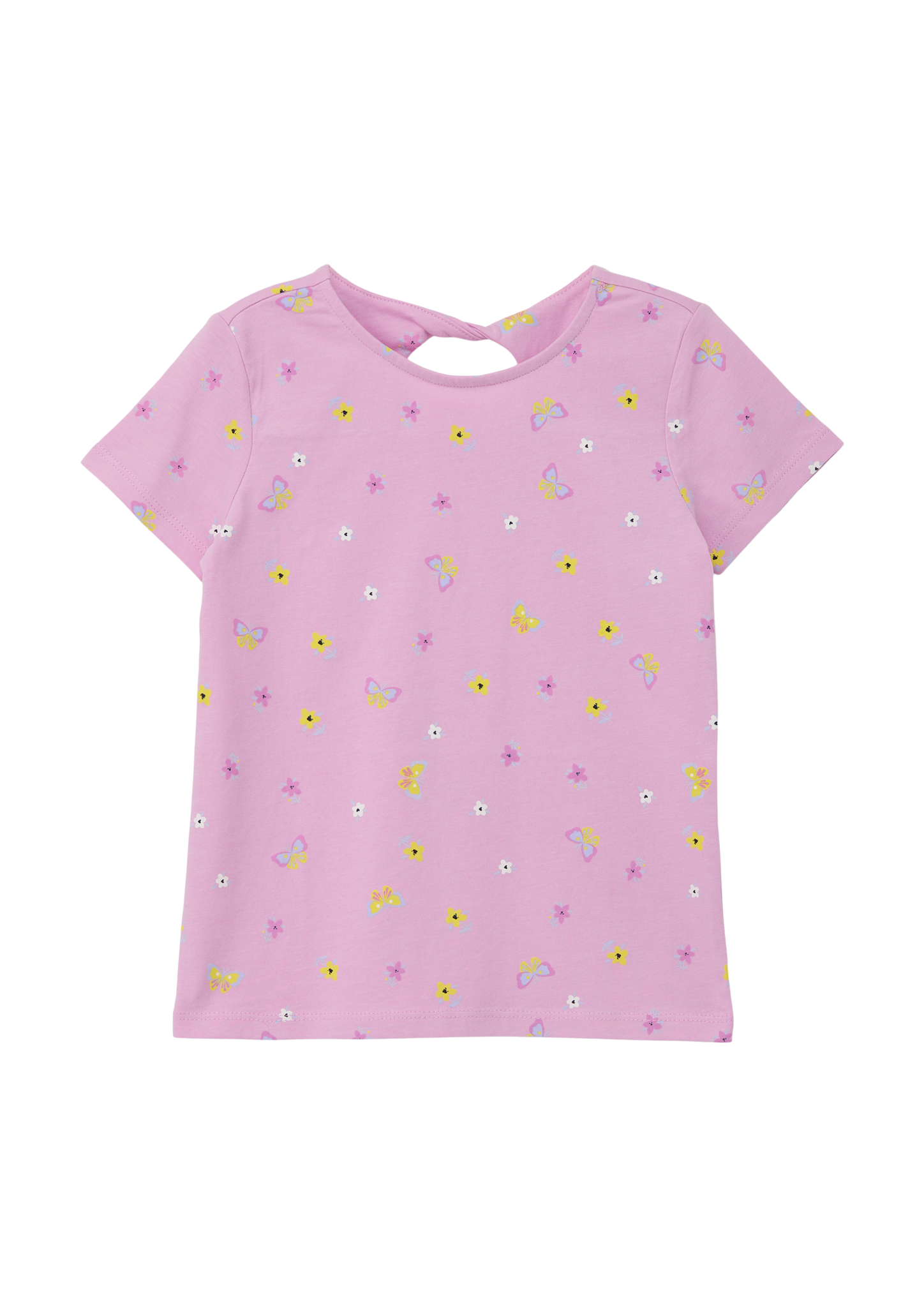 s.Oliver - T-Shirt mit All-over-Print, Kinder, Rosa