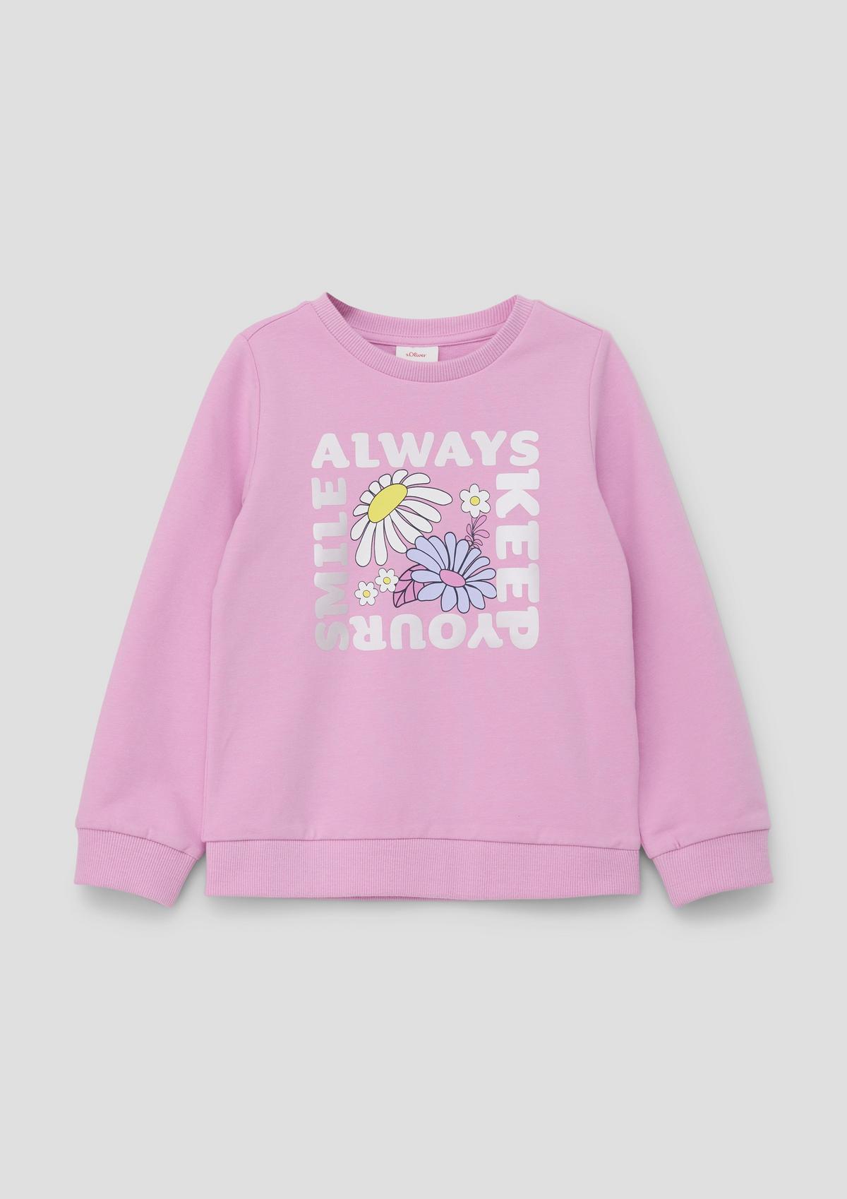 s.Oliver Sweatshirt with reflective printed lettering