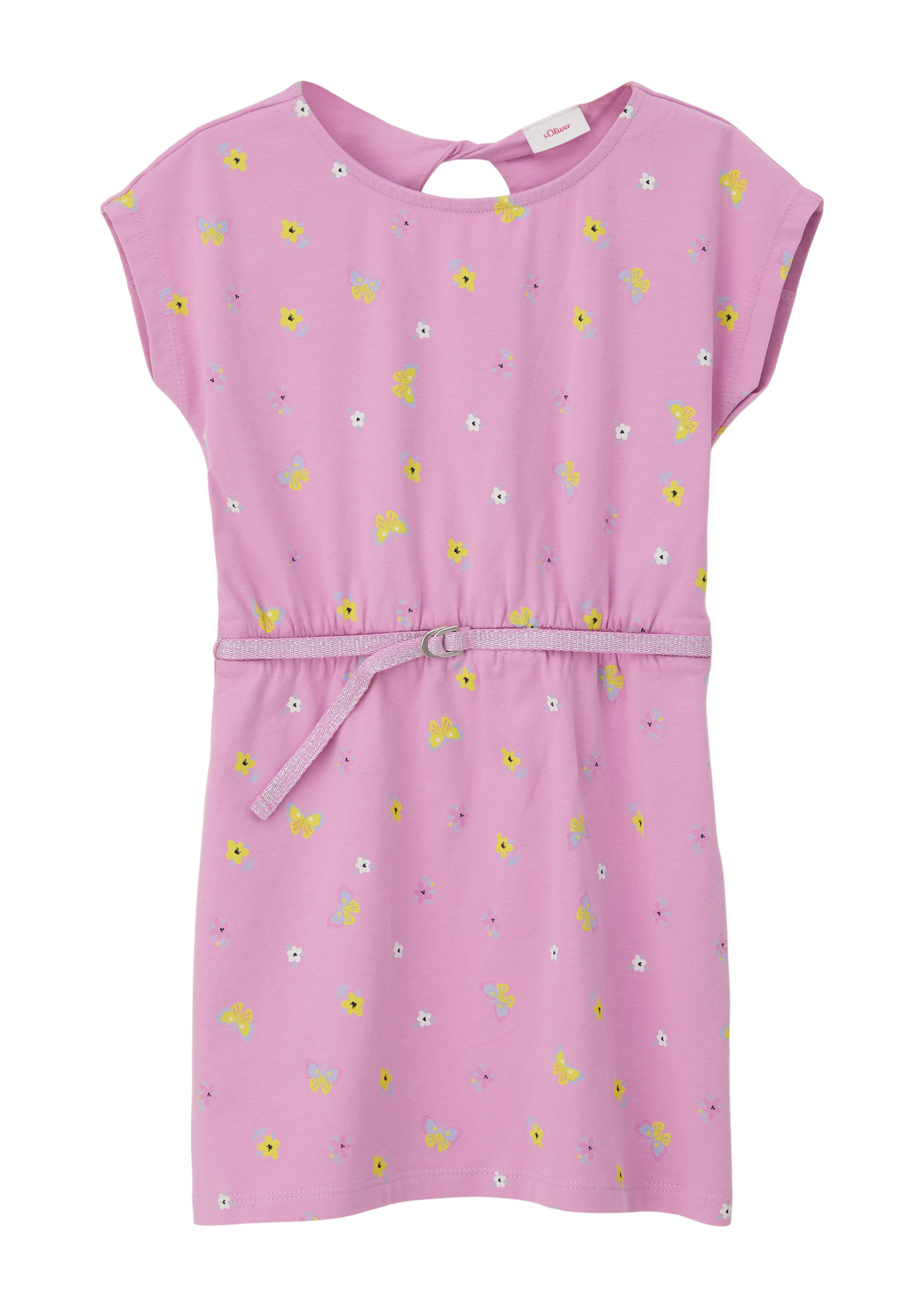 s.Oliver - Minikleid mit All-over-Print, Kinder, Rosa