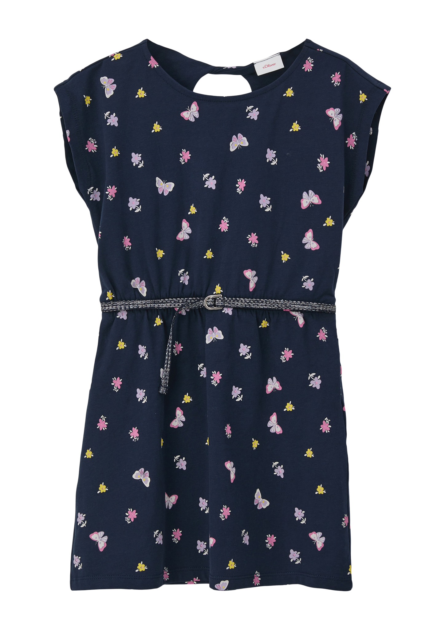 s.Oliver - Minikleid mit All-over-Print, Kinder, blau