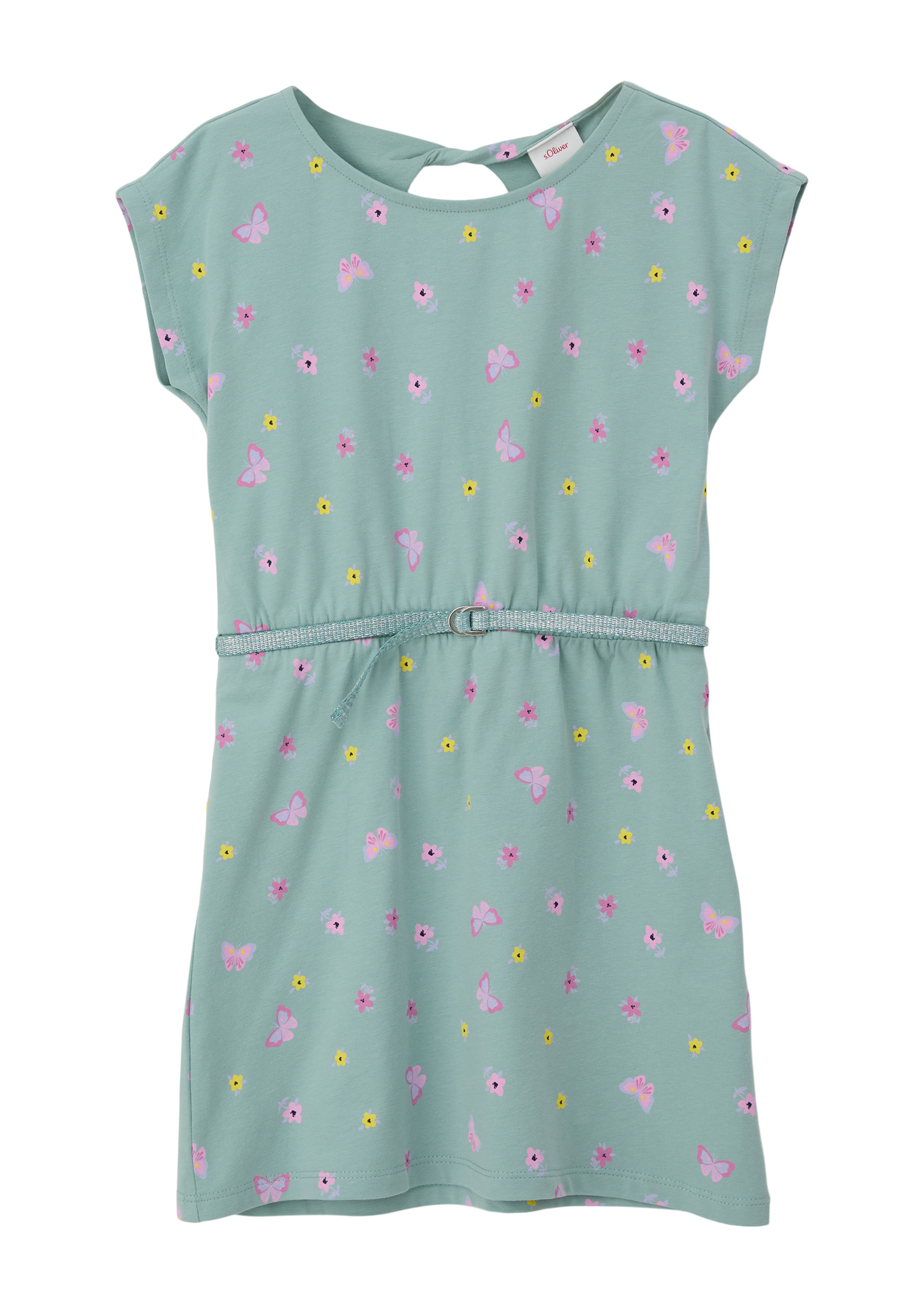 s.Oliver - Minikleid mit All-over-Print, Kinder, Blau