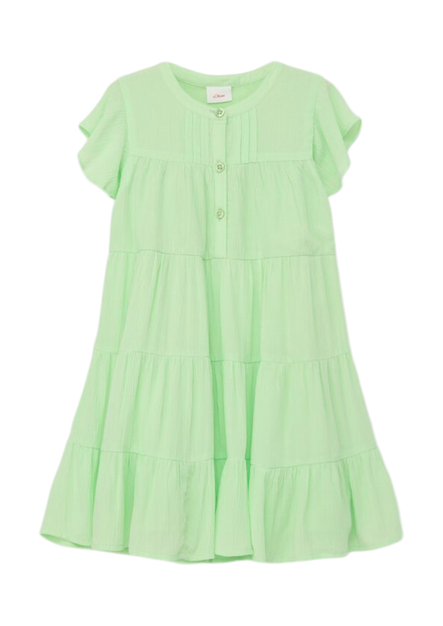 Thumbnail - s.Oliver - Weites Kleid mit Rüschen-Details, Kinder, grün