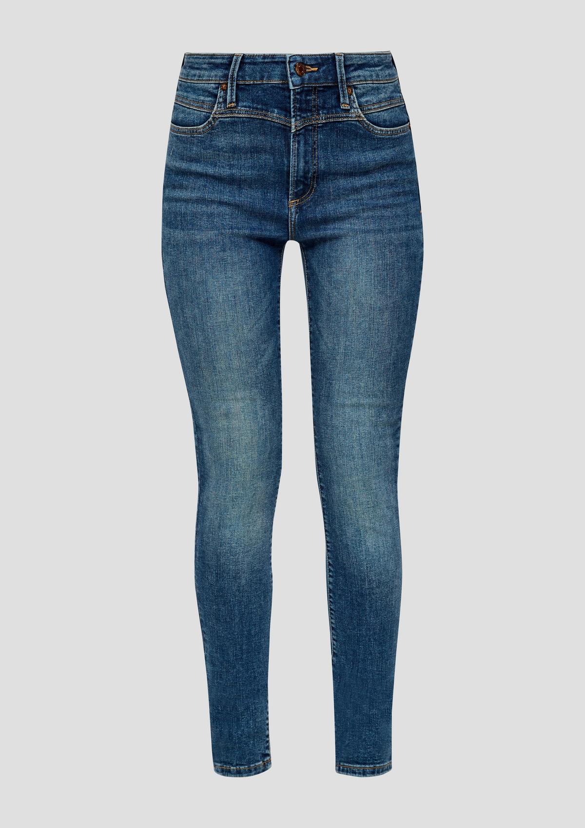 s.Oliver Jeans hlače Izabell / kroj Skinny Fit / Mid Rise / oprijete hlačnice