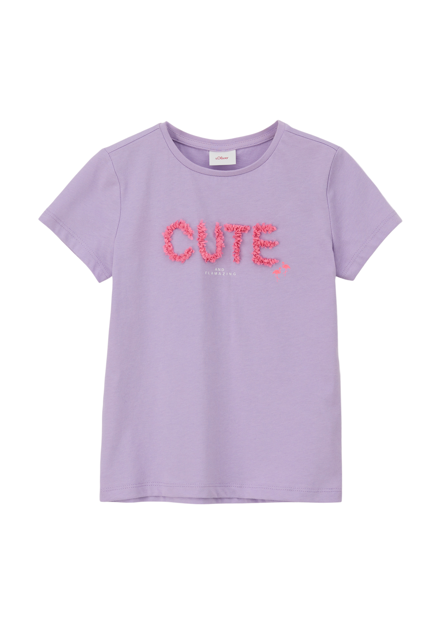 s.Oliver - Locker geschnittenes T-Shirt mit Frontprint, Kinder, lila