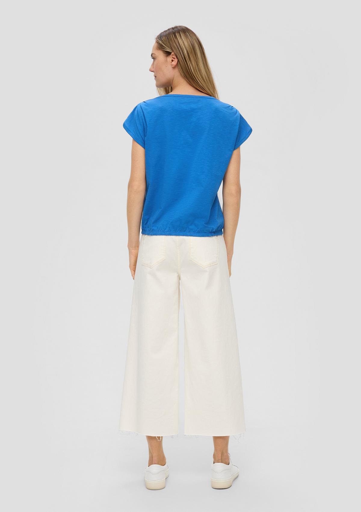 s.Oliver T-shirt with gathered sleeves