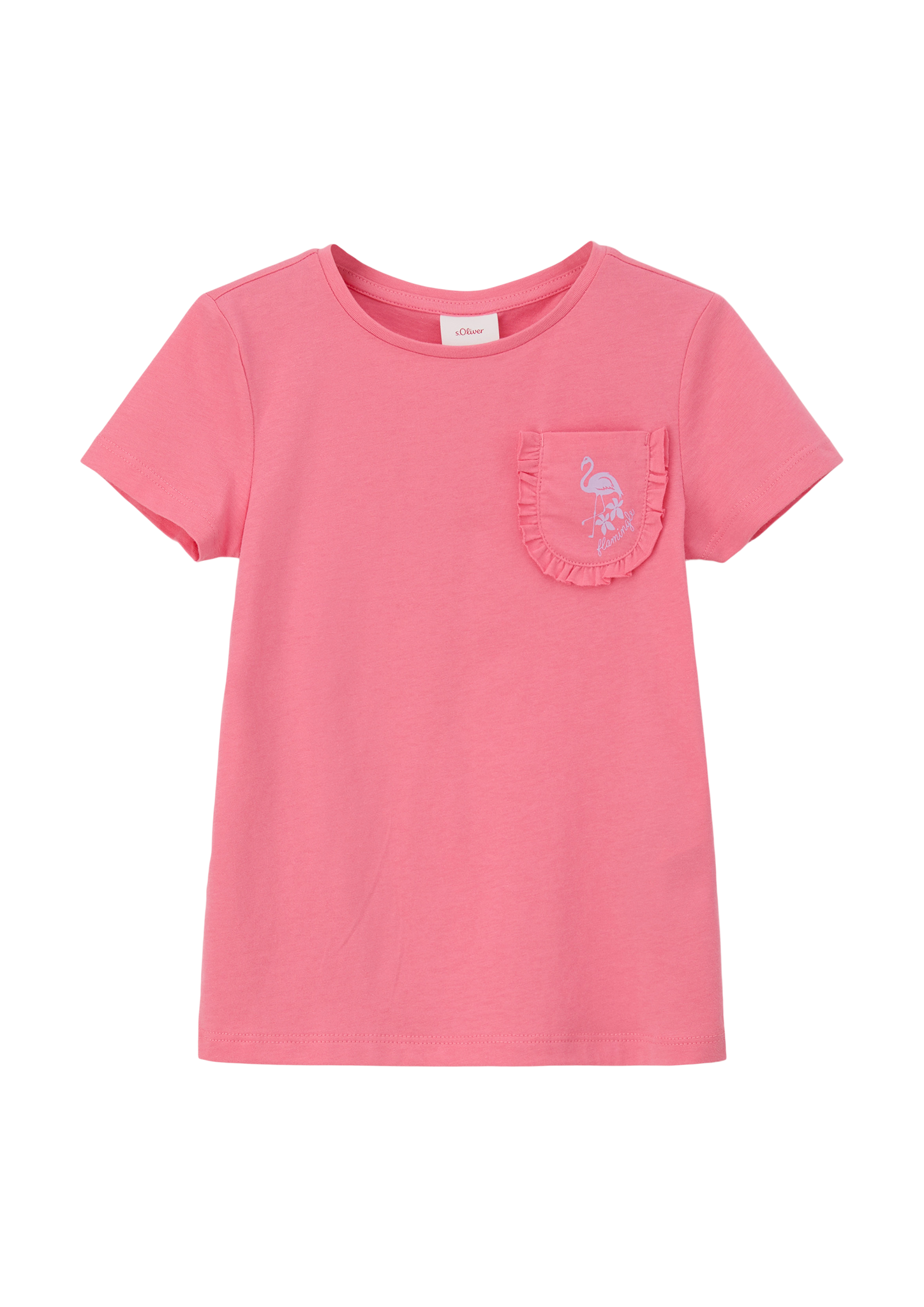 s.Oliver - Locker geschnittenes T-Shirt mit Brusttasche, Kinder, Rosa