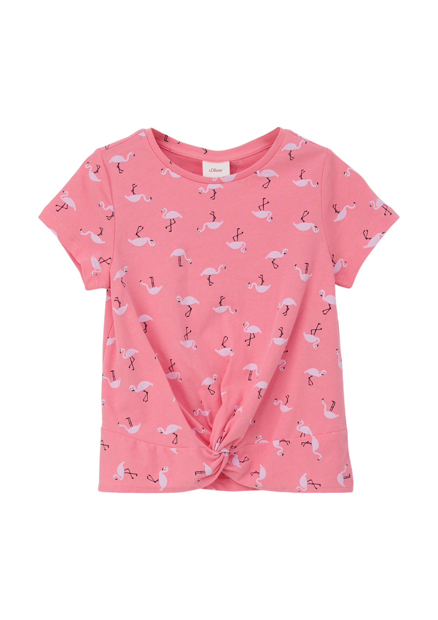 s.Oliver - T-Shirt mit Knotendetail, Kinder, Rosa