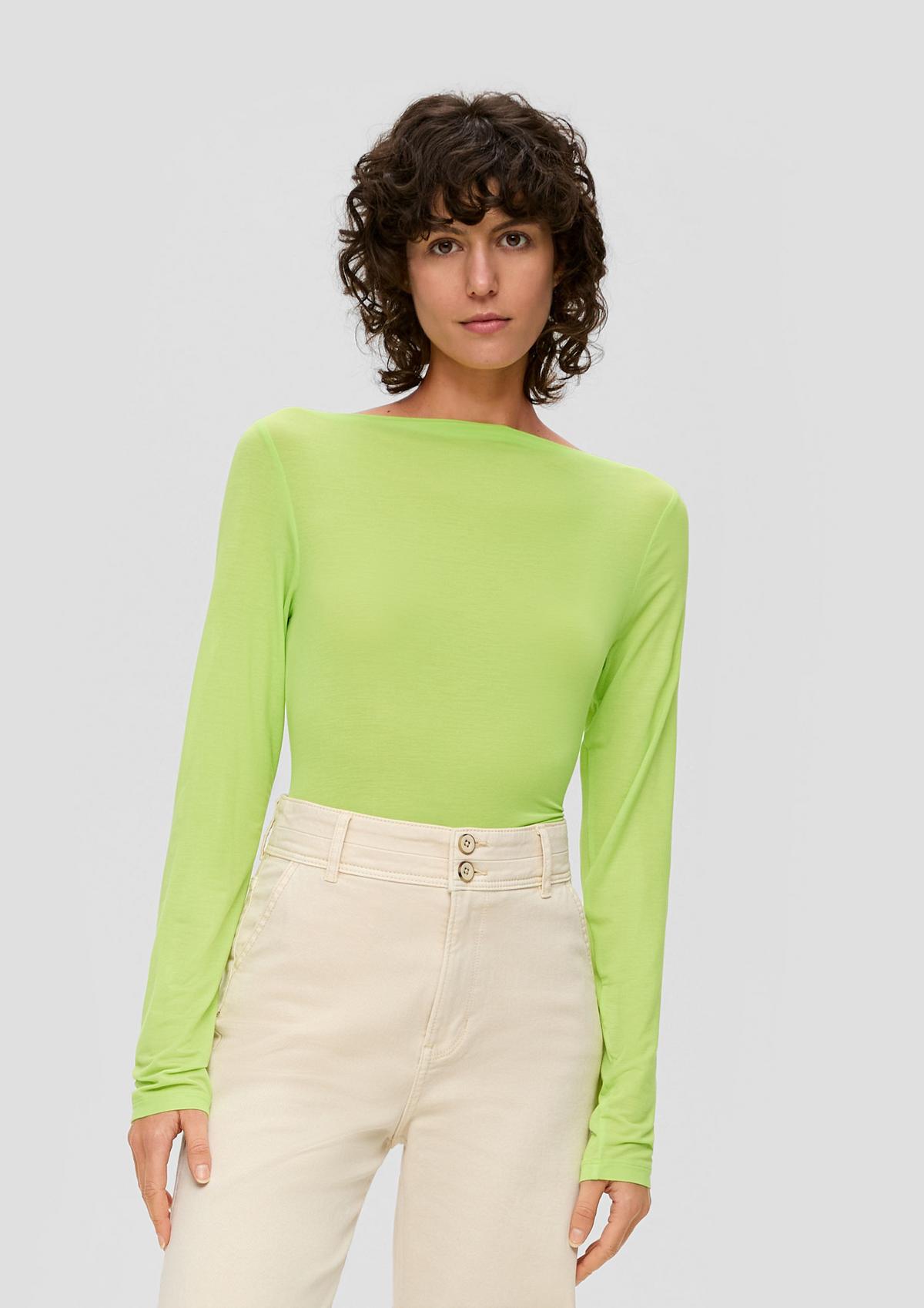Slim fit long sleeve top in a lyocell blend