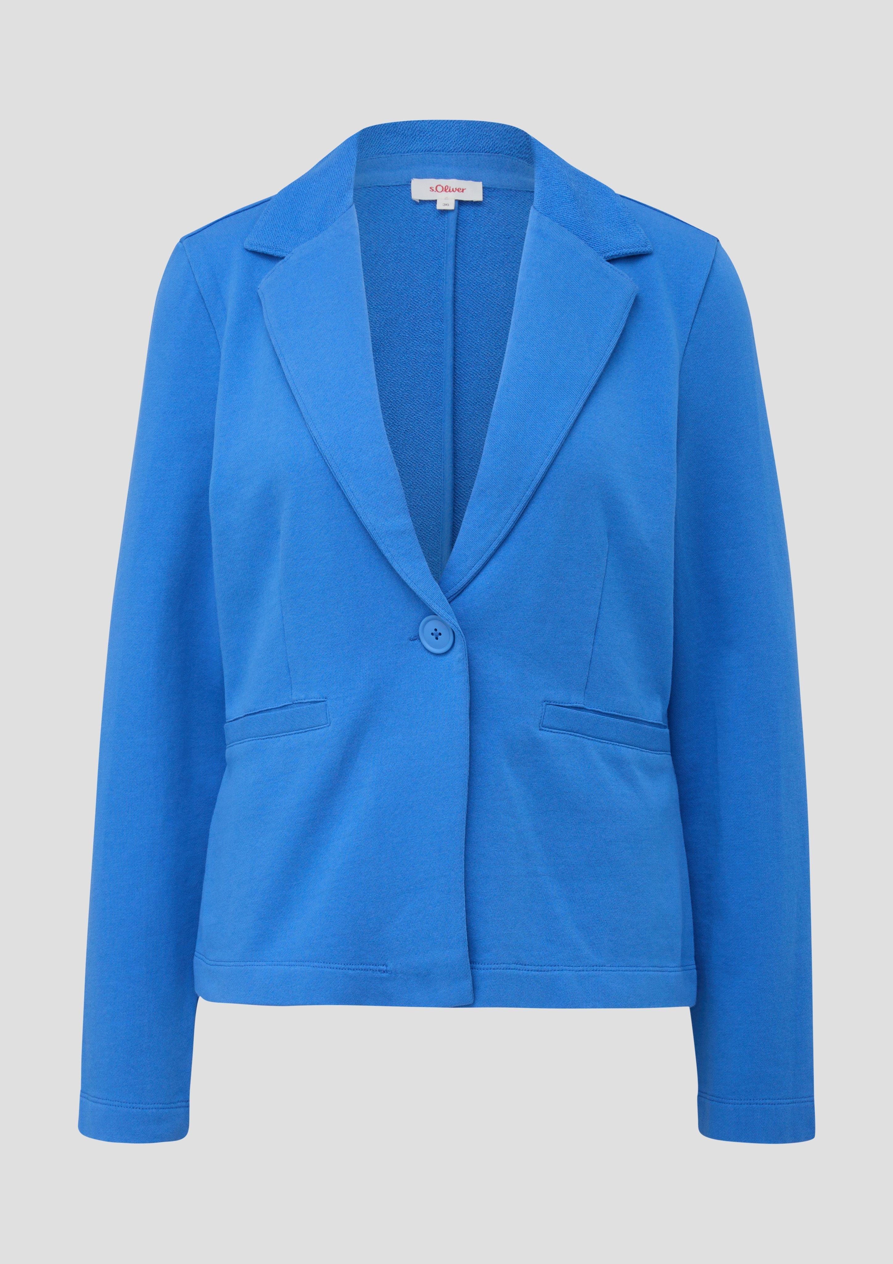 s.Oliver - Blazer aus Sweat, Damen, blau