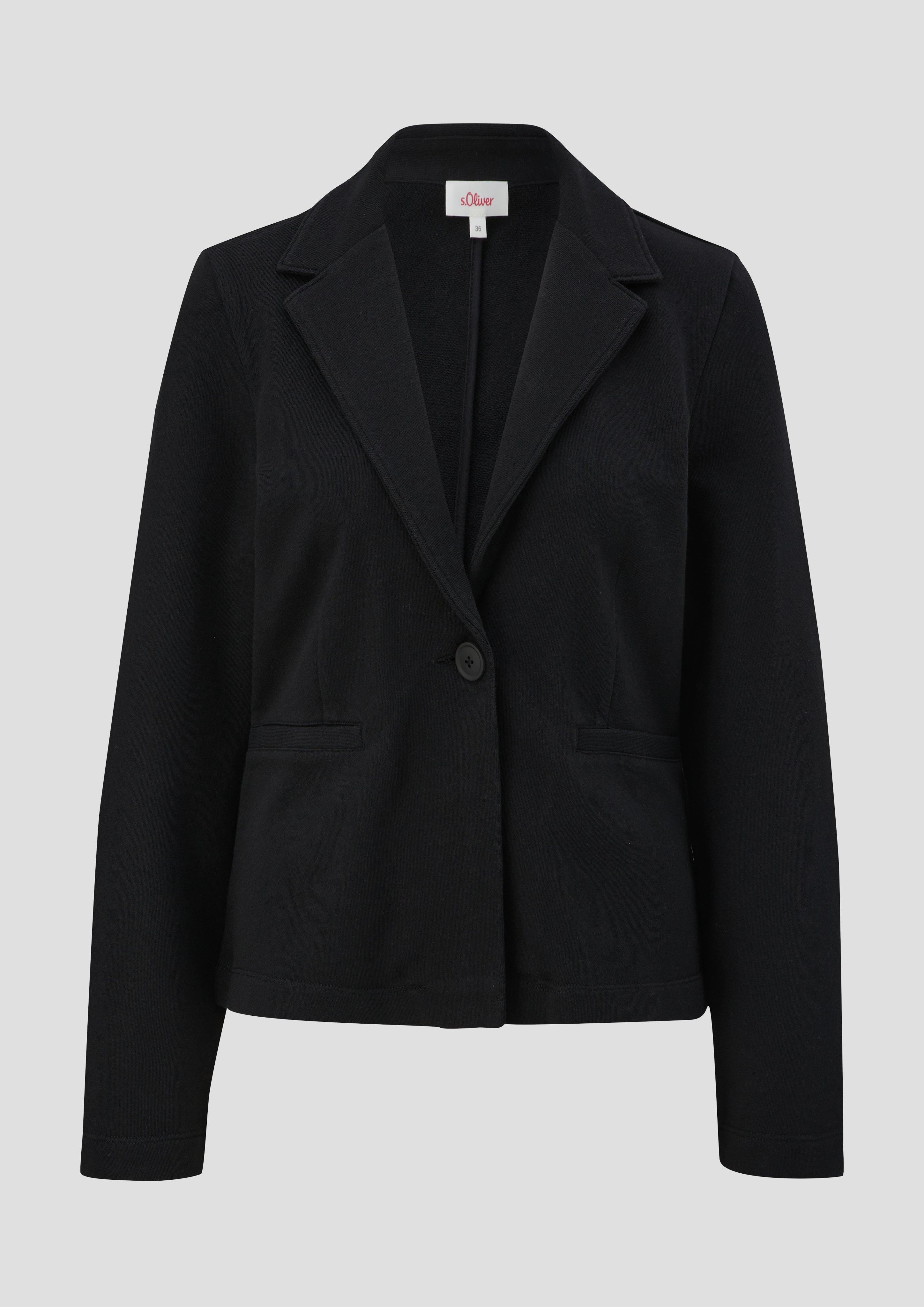 s.Oliver - Blazer aus Sweat, Damen, schwarz