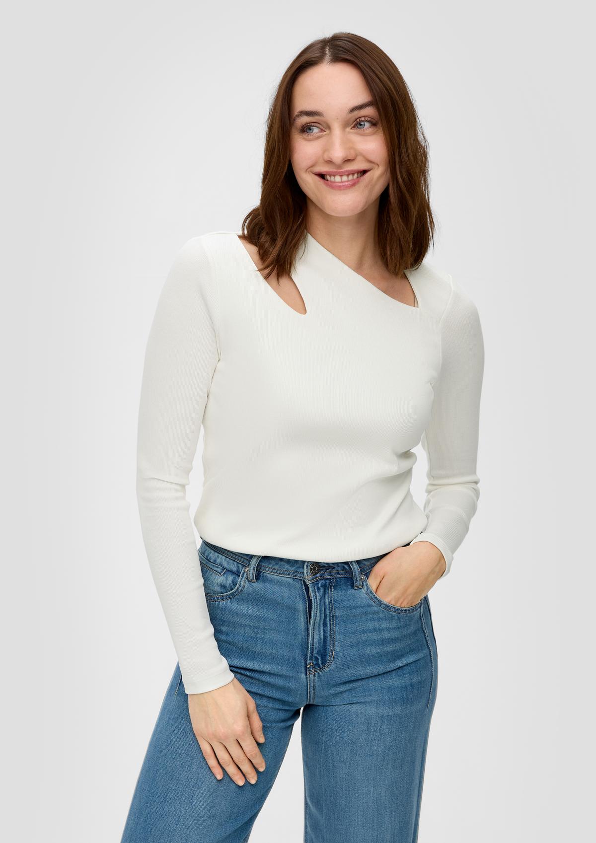 s.Oliver Long sleeve top with cut-out details