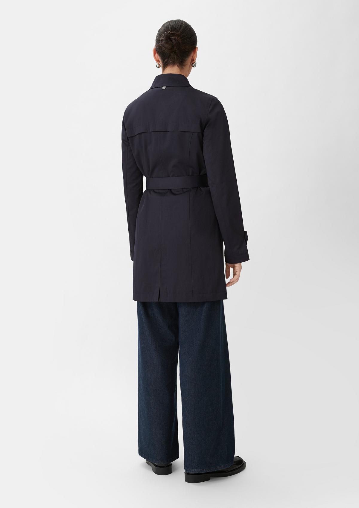 comma Fitted trench coat with a tie-around belt
