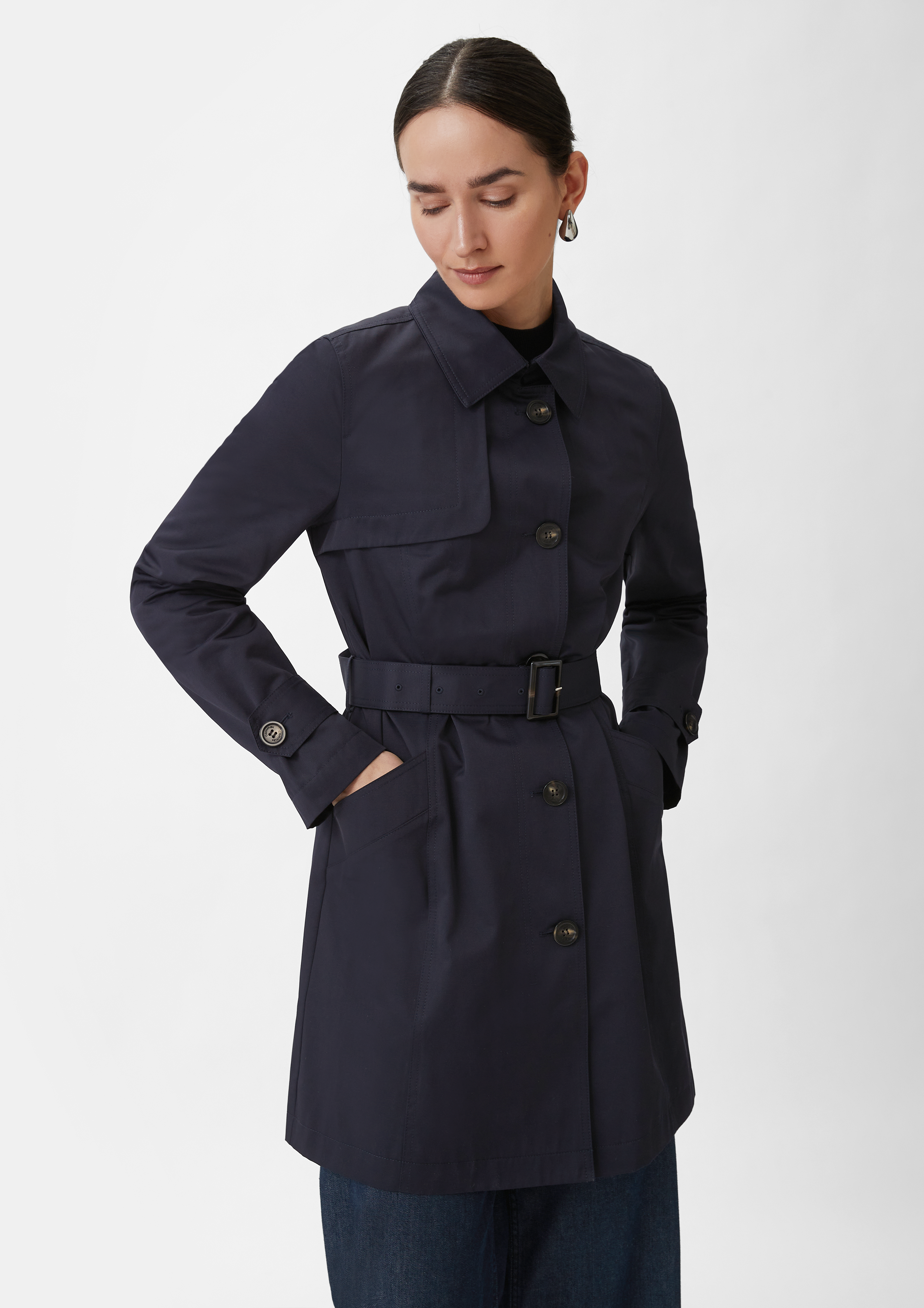 AMERI 2WAY TRENCH PETIT COLLAR DRESS