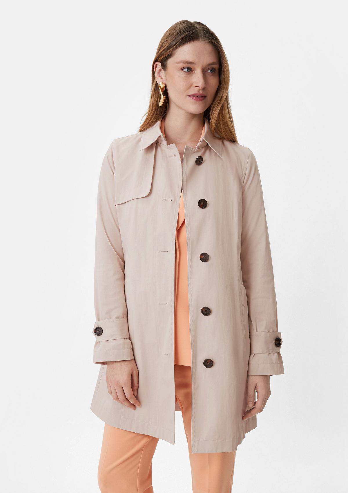 Fitted trench coat with a tie-around belt