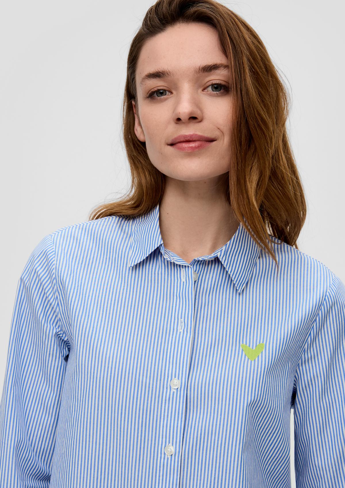 s.Oliver Cotton blouse with a striped pattern