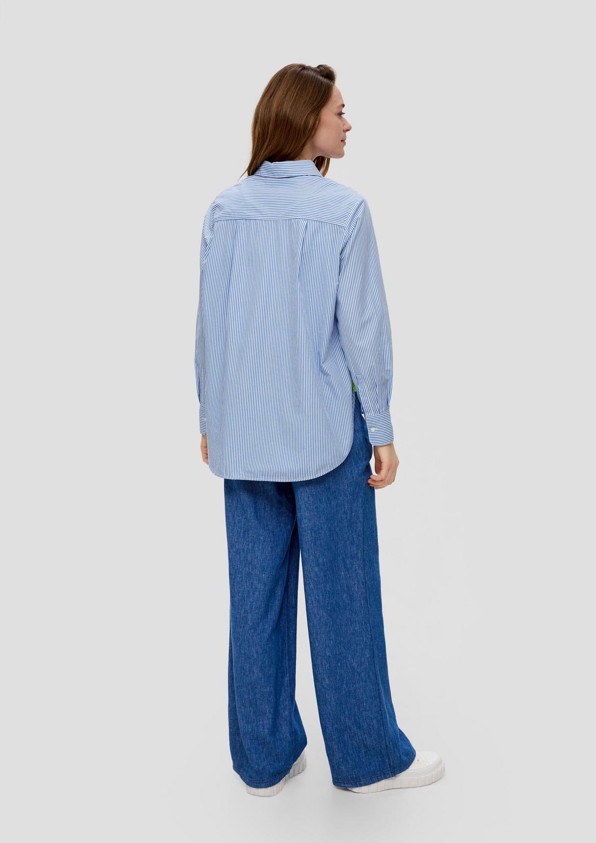 Blouse with an elongated back - royal blue | s.Oliver