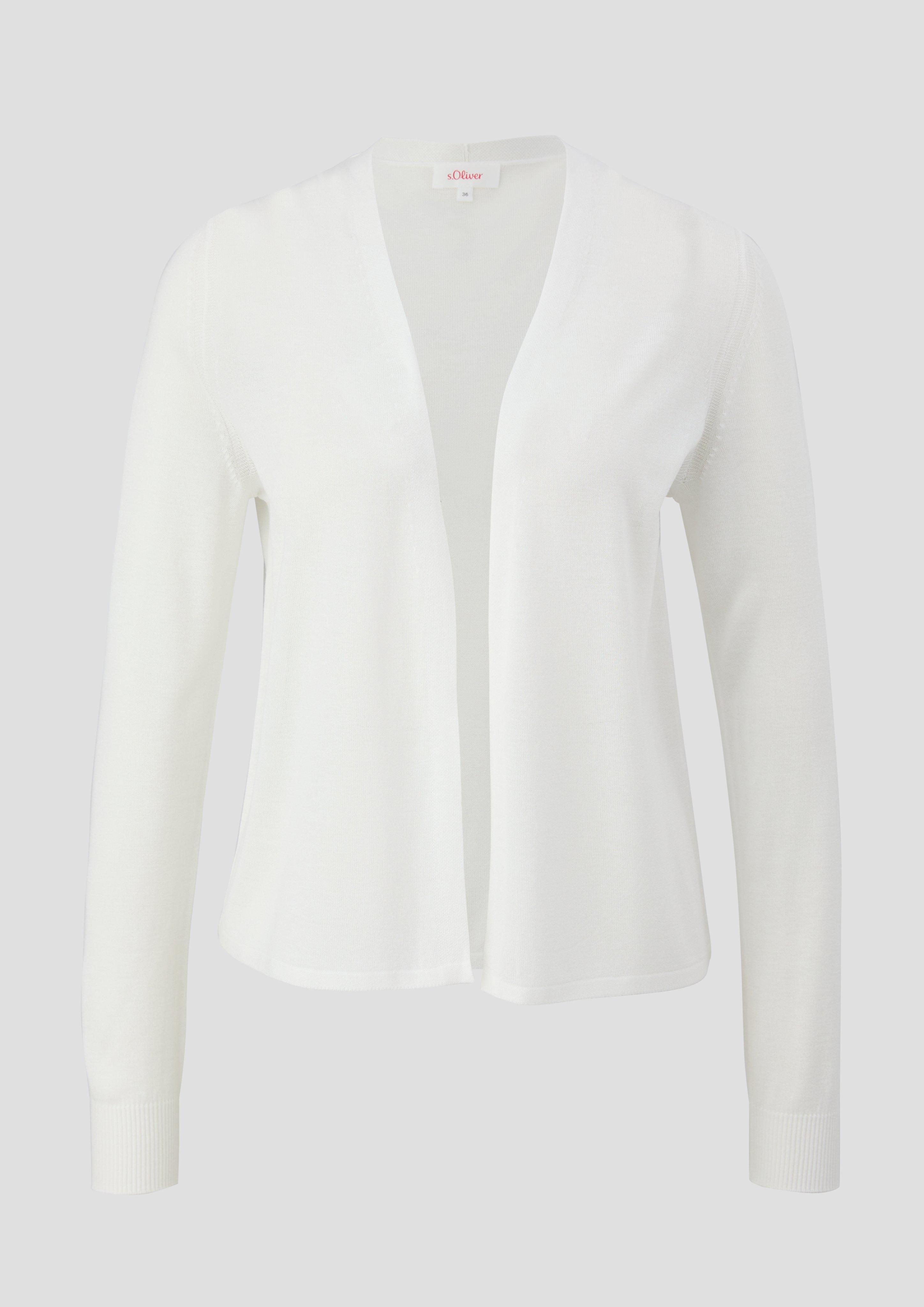 s.Oliver - Feinstrick-Cardigan aus reiner Viskose, Damen, creme