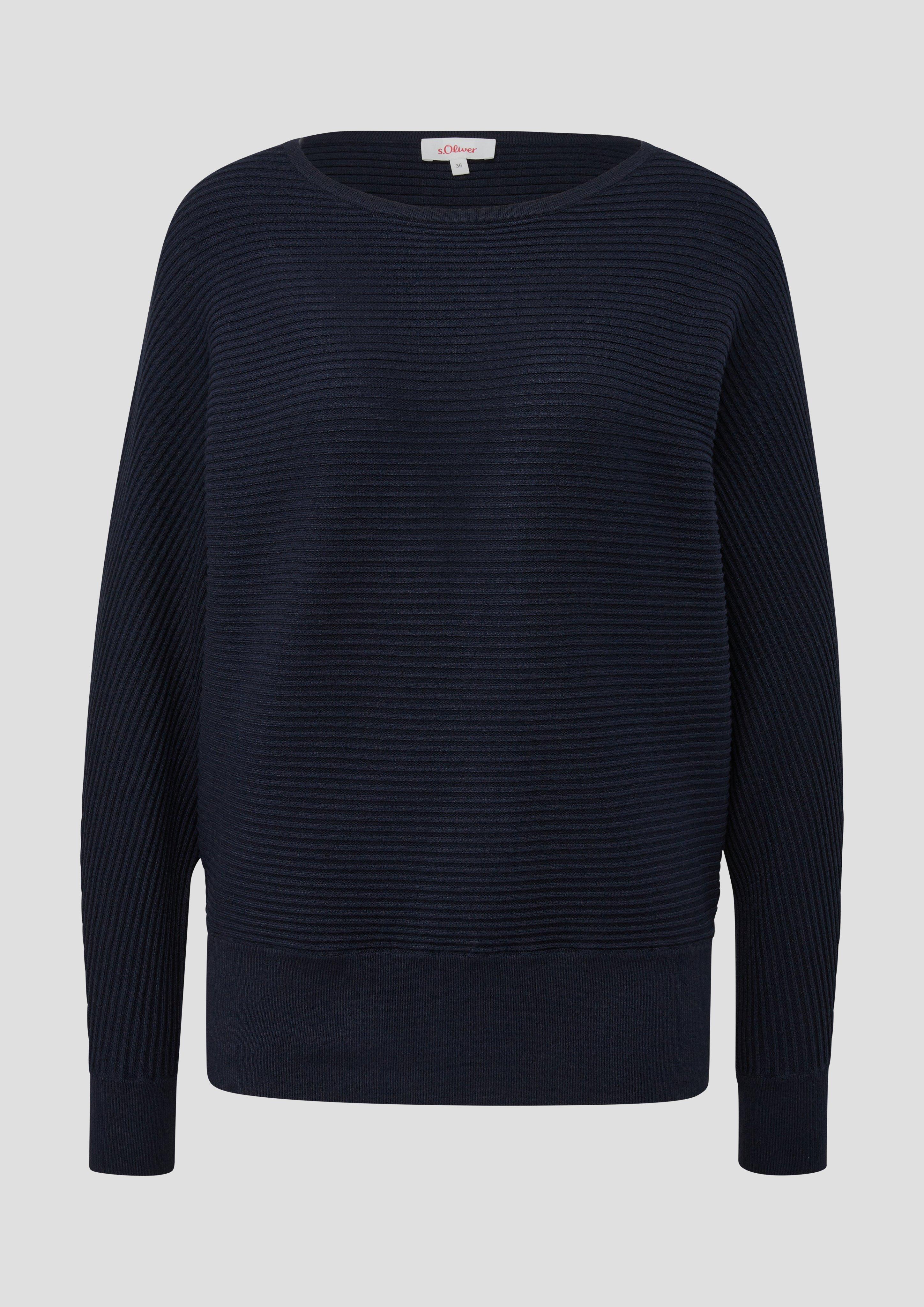 s.Oliver - Strickpullover aus Viskosemix, Damen, blau