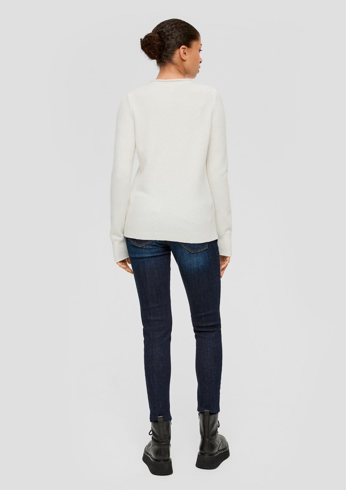 s.Oliver Knitted jumper with a rolled hem trim