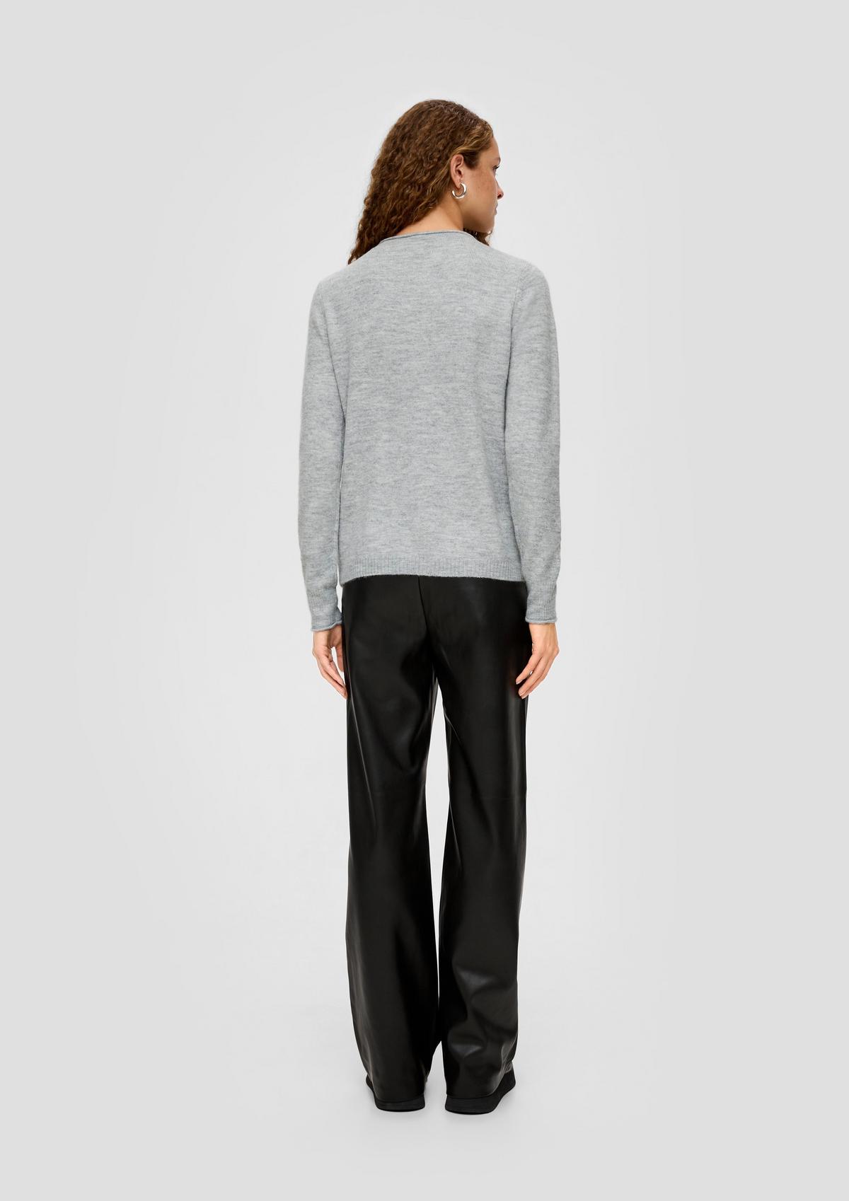 s.Oliver Knitted jumper with a rolled hem trim