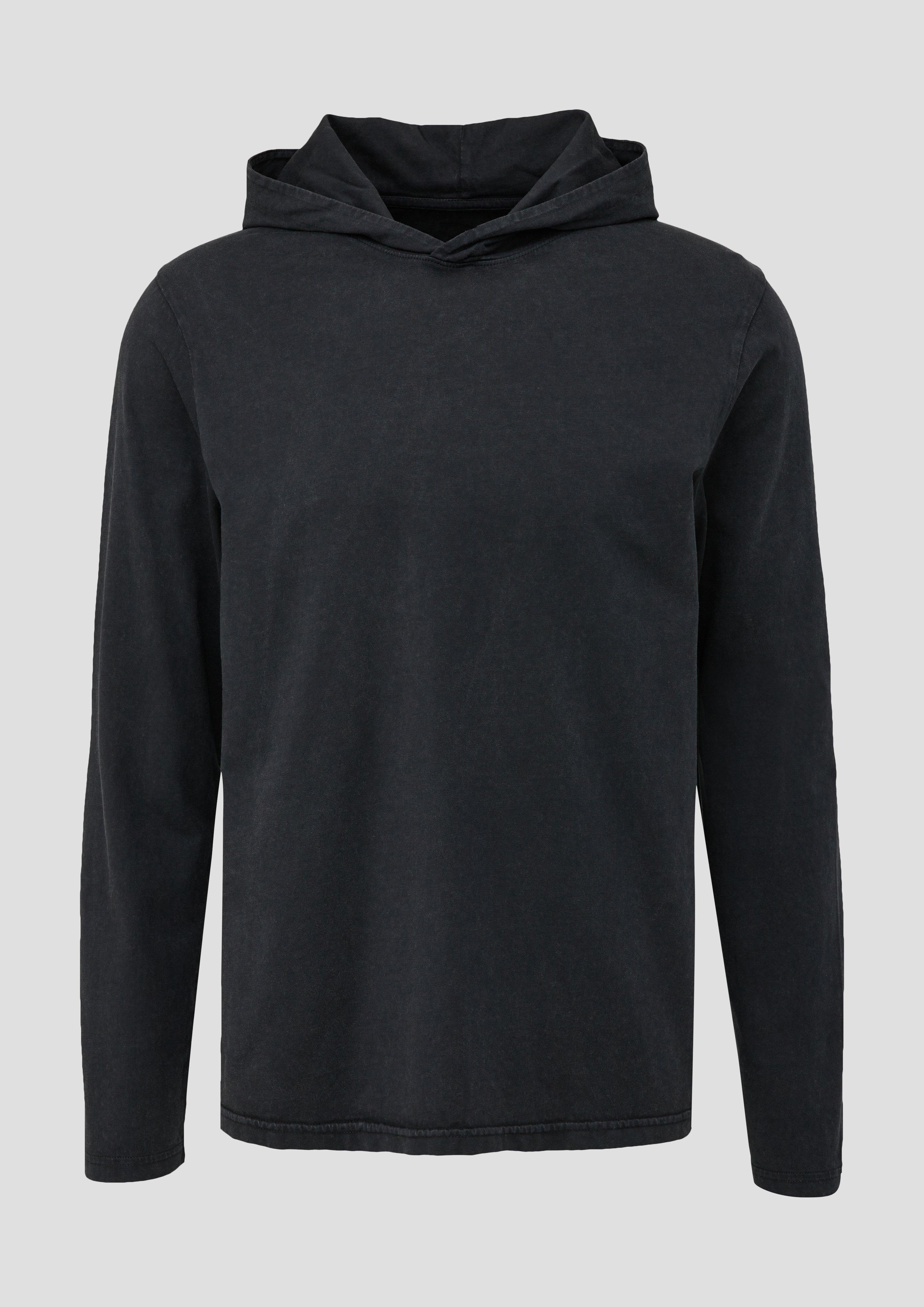 QS - Longsleeve im Used Look, Herren, grau