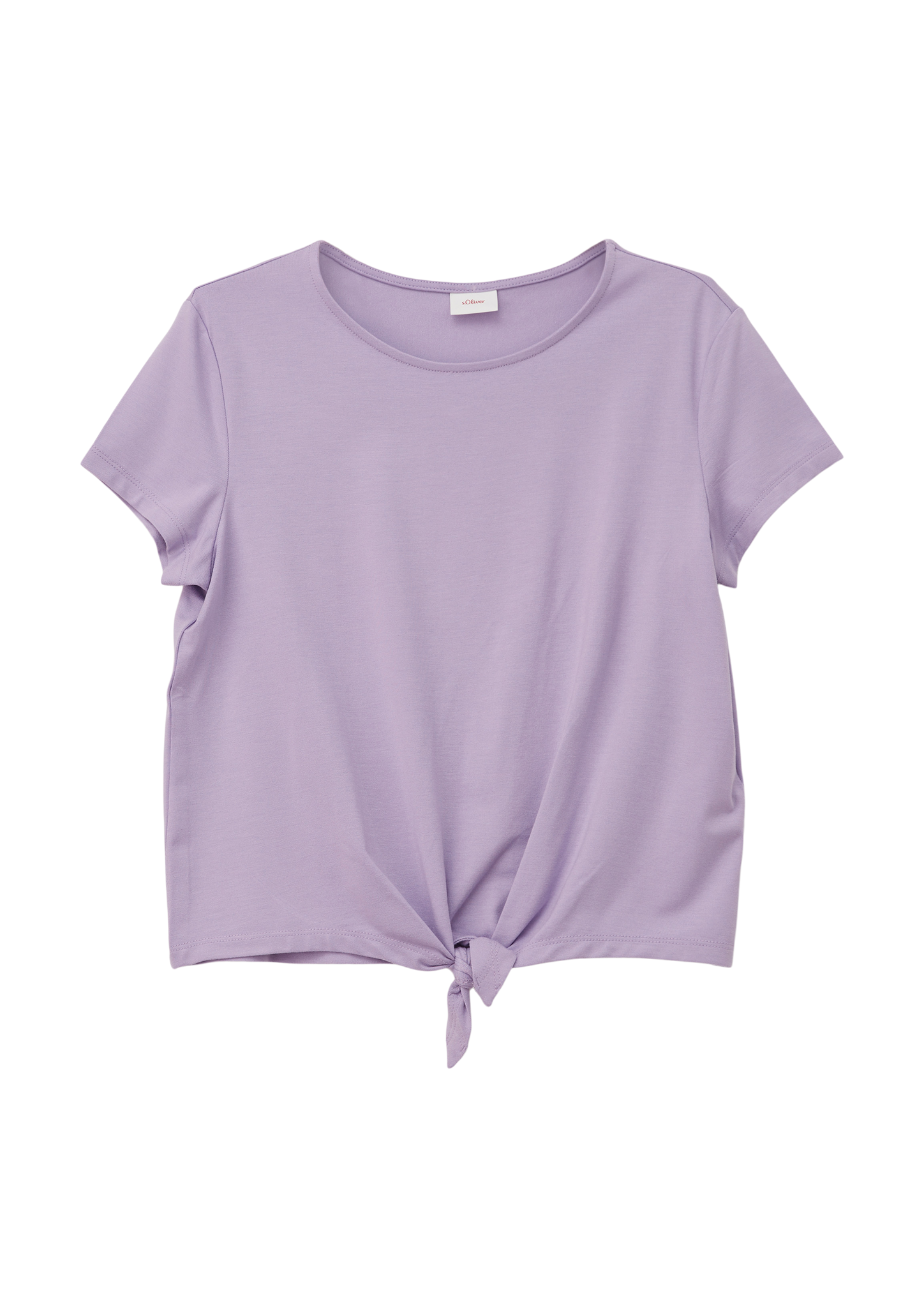 s.Oliver - T-Shirt mit Knotendetail, Mädchen, lila