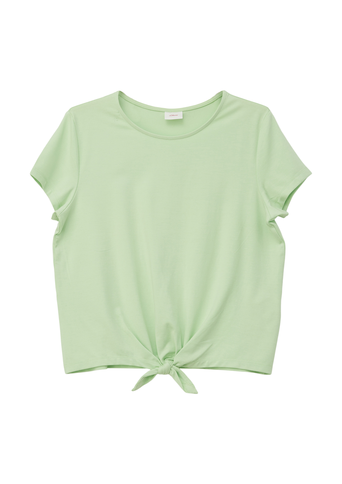 s.Oliver - T-Shirt mit Knotendetail, Mädchen, grün