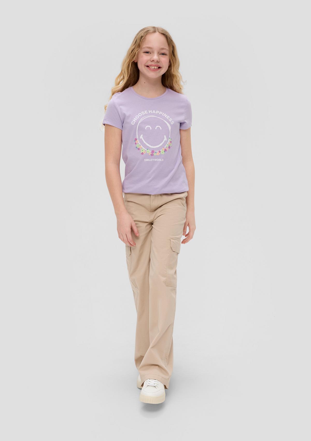 s.Oliver Cotton-jersey top with a Smiley® front print