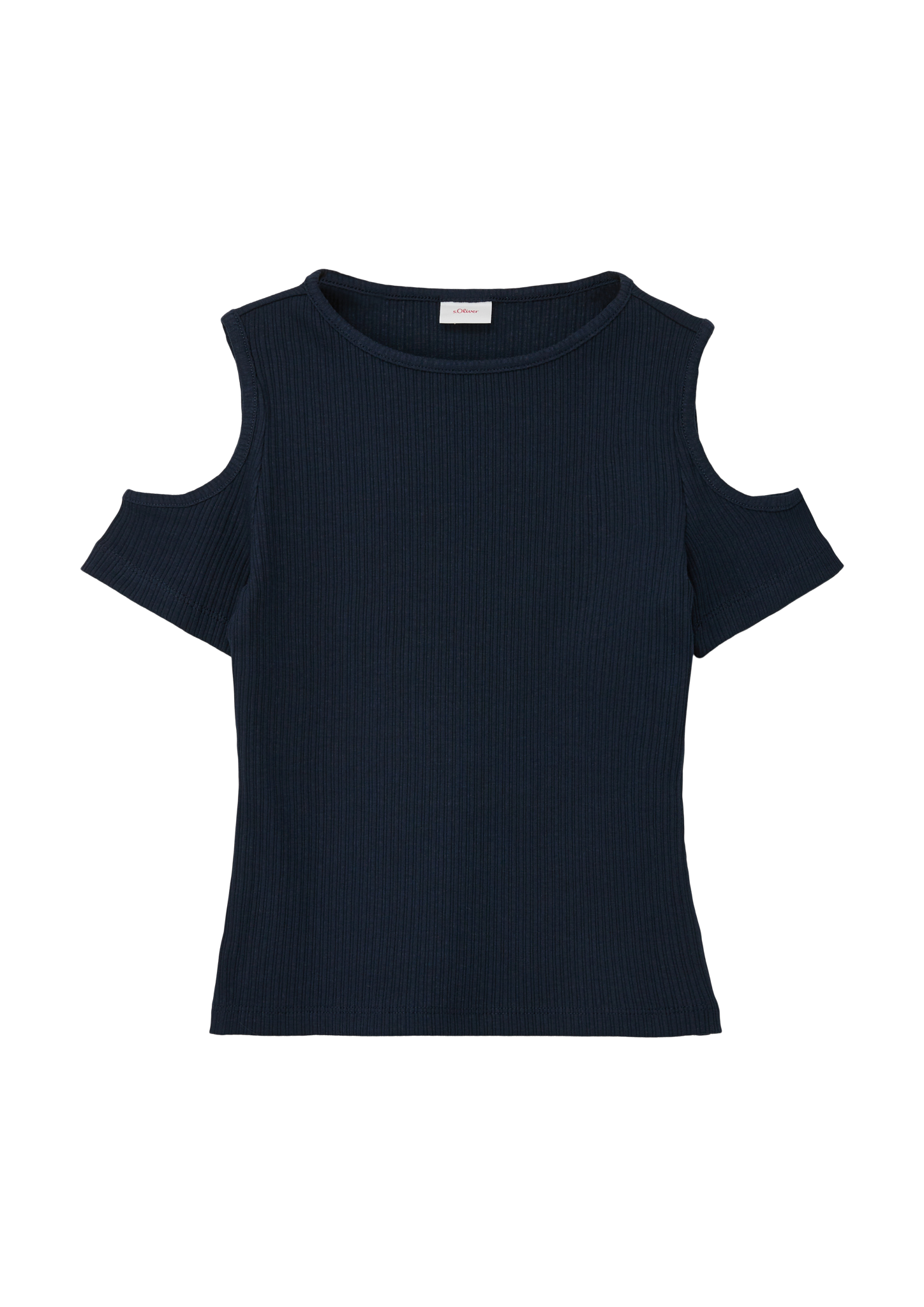 s.Oliver - T-Shirt mit Cut-outs, Mädchen, blau