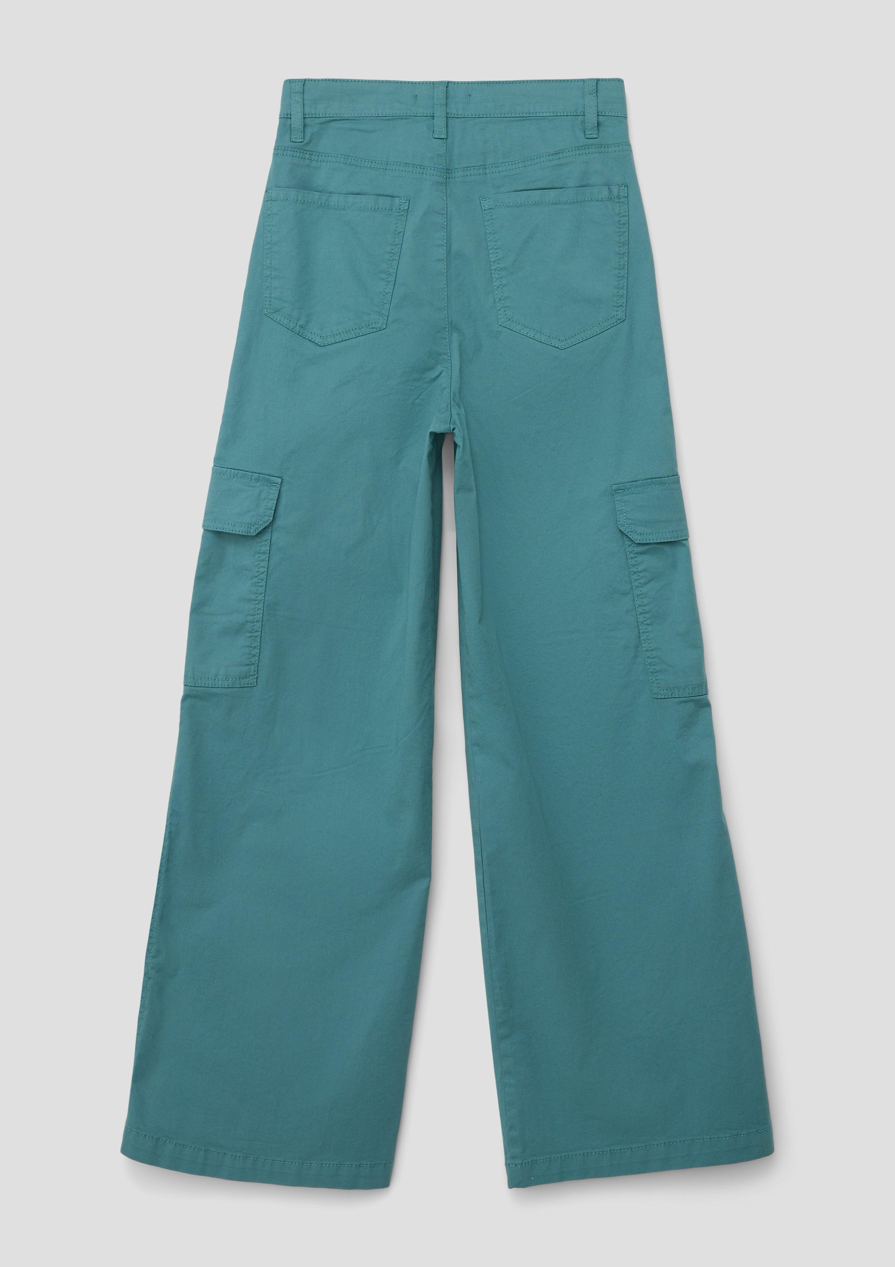 Loose fit: cargo-style wide-leg trousers - petrol | s.Oliver Loose fit: cargo-style wide-leg trousers - petrol | s.Oliver