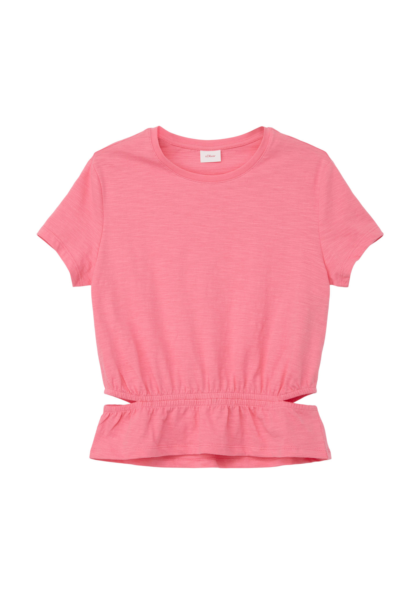 s.Oliver - T-Shirt mit Flammgarn-Struktur, Mädchen, Rosa