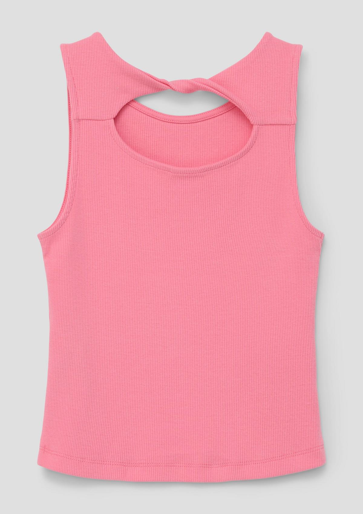 s.Oliver Sleeveless top with cut-out on the back