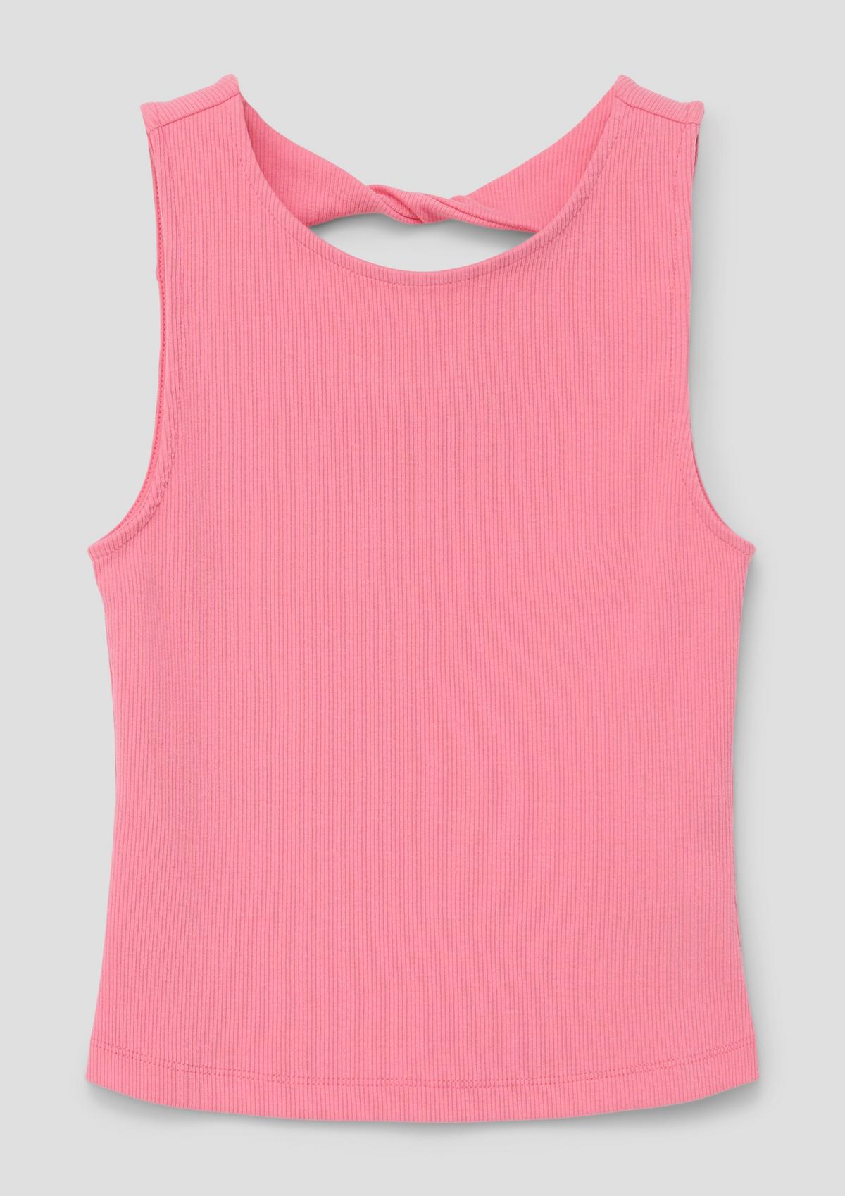 s.Oliver Sleeveless top with cut-out on the back