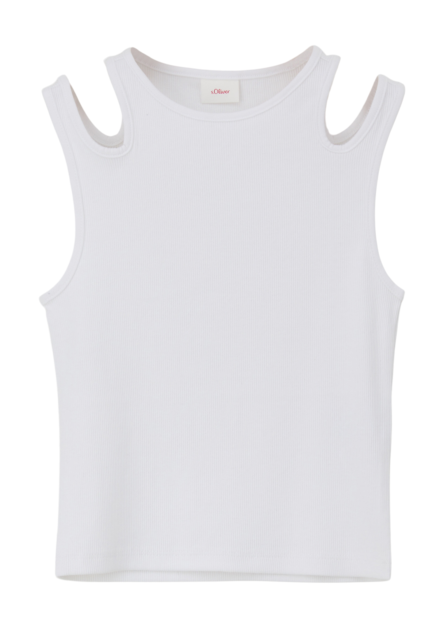 s.Oliver - Tank Top mit Schulter-Cut-out, Mädchen, weiß