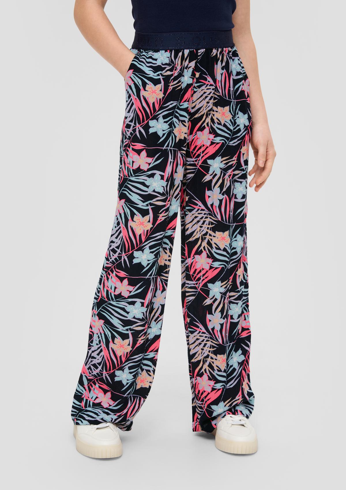 s.Oliver Loose fit: viscose crêpe trousers