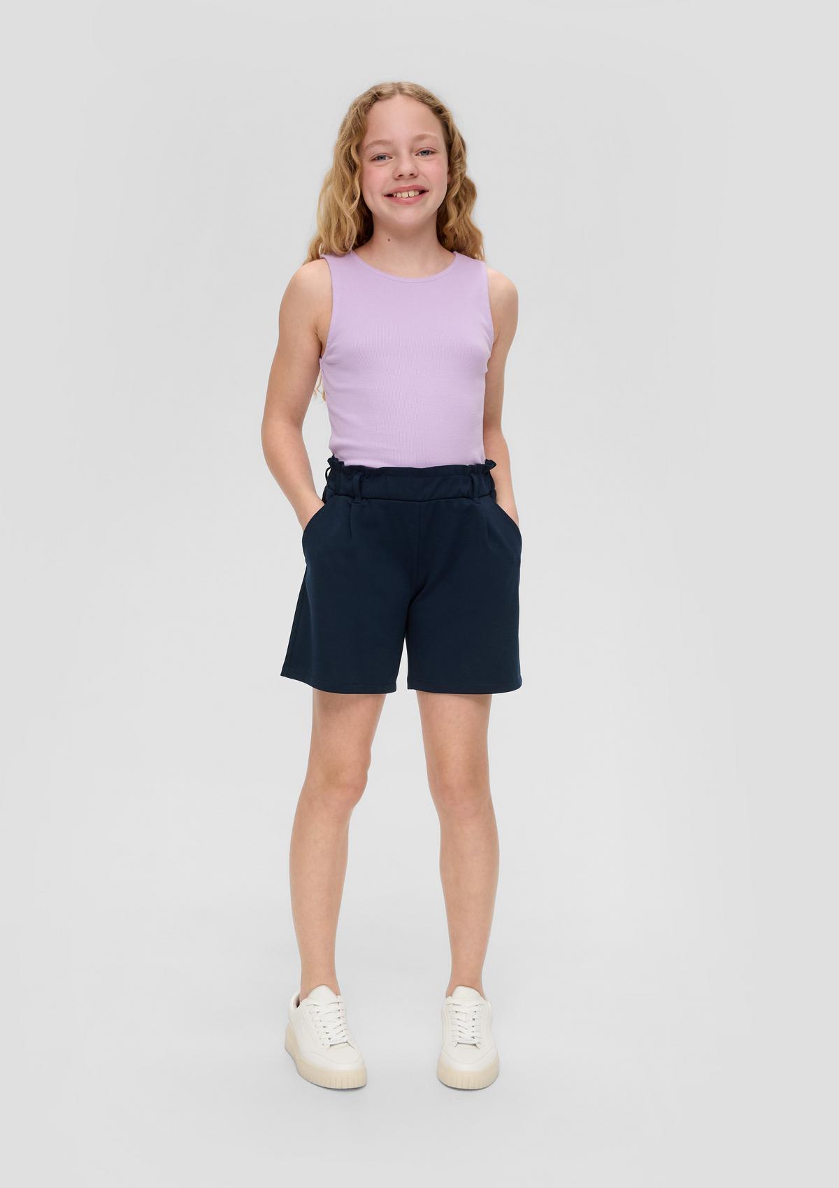 s.Oliver Interlock jersey shorts with paper bag waistband
